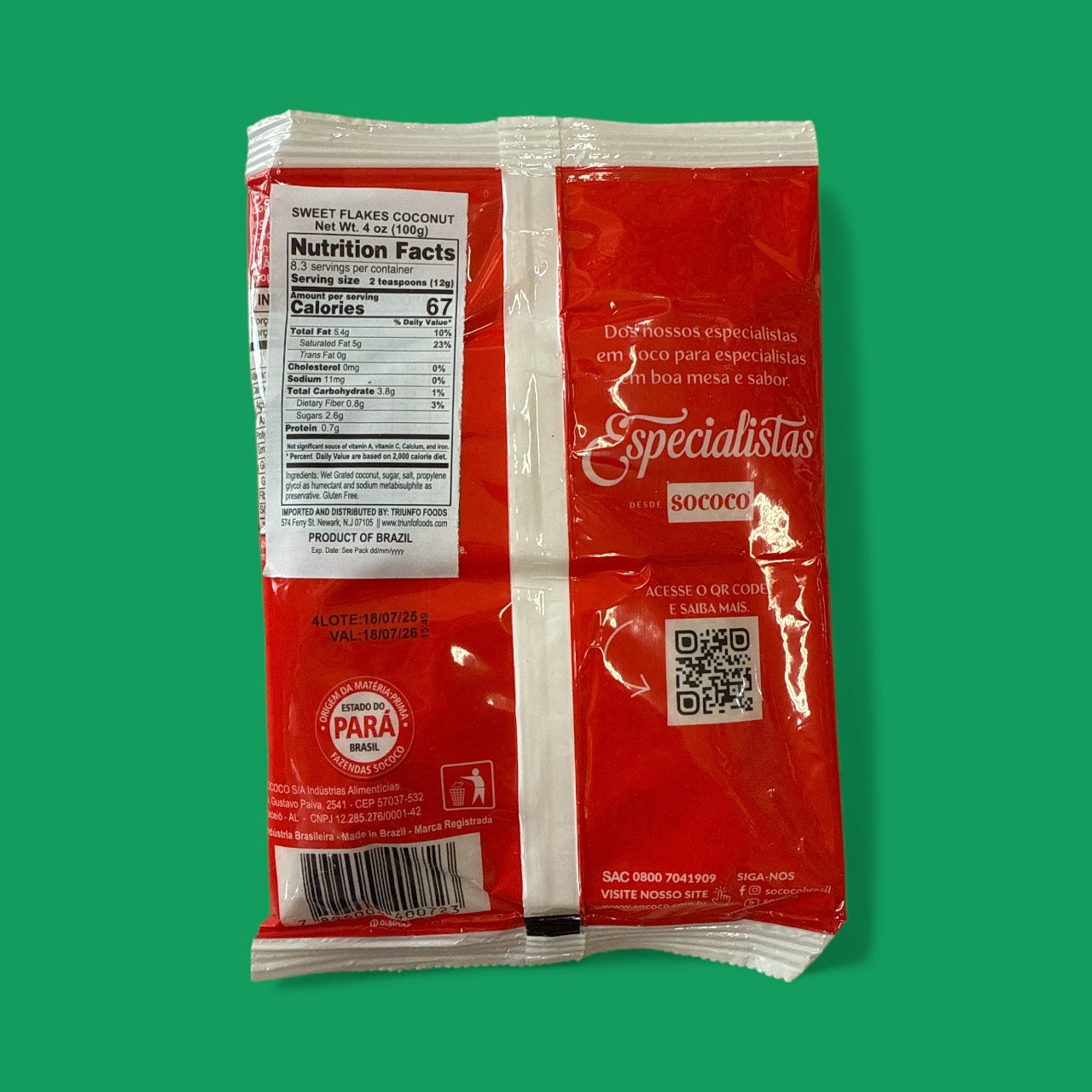 Sococo - Coco Seco, 100grs, Single Pouch