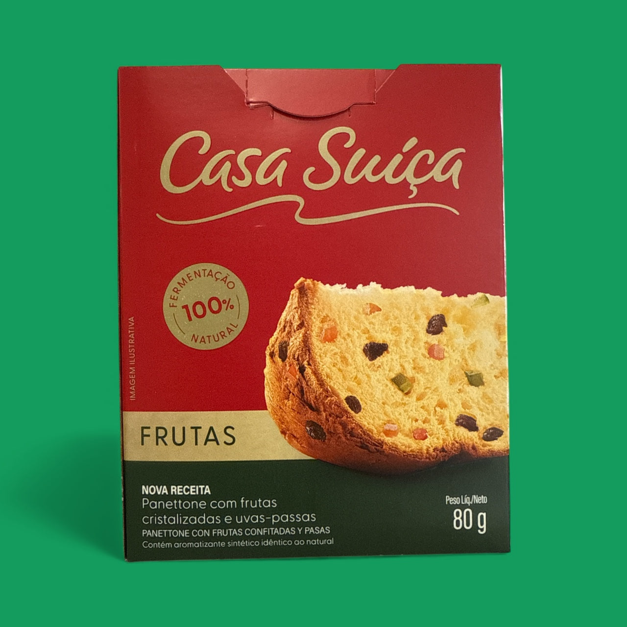 C. Suica - Paneton mini c/frutas, 80 g, Single piece