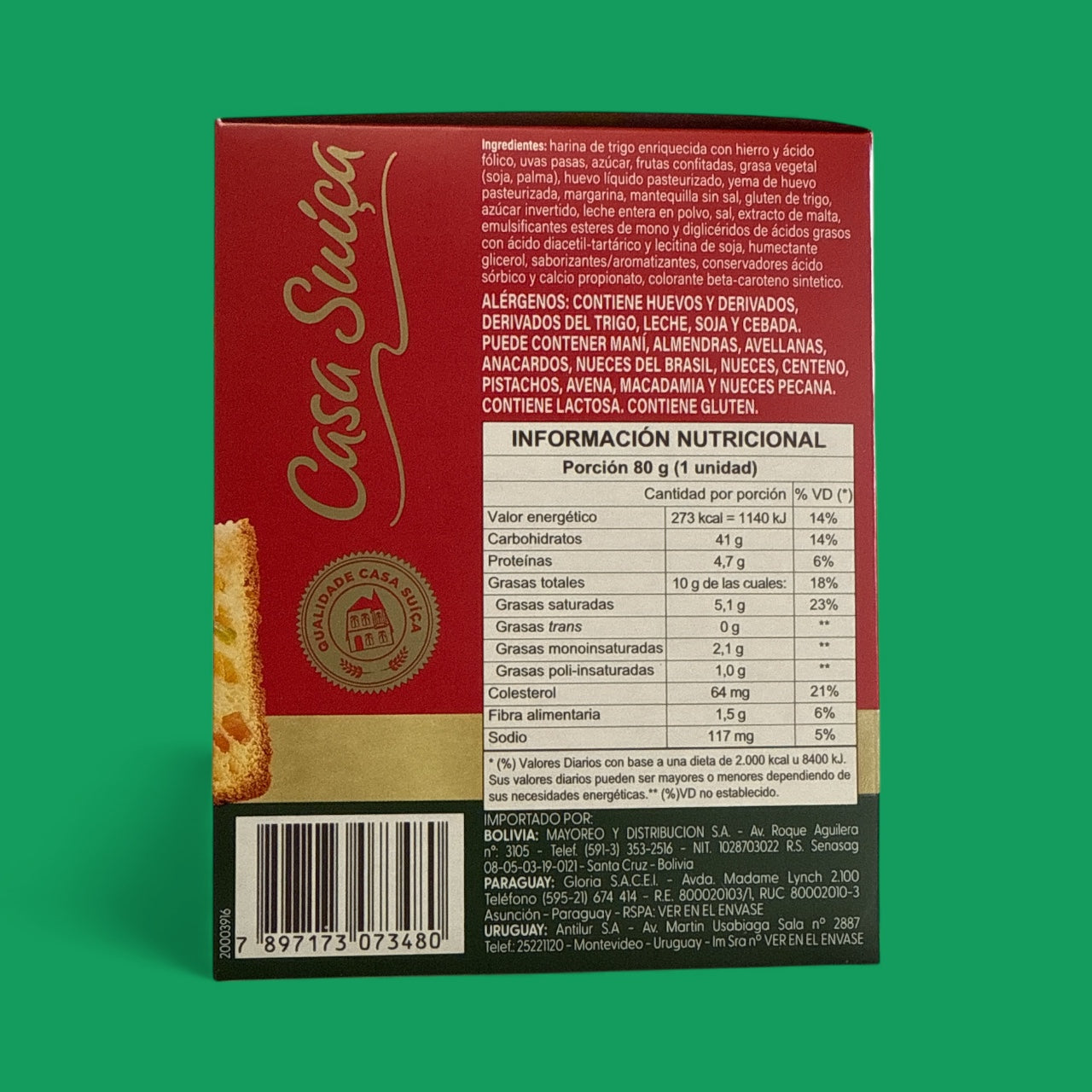 C. Suica - Paneton mini c/frutas, 80 g, Single piece