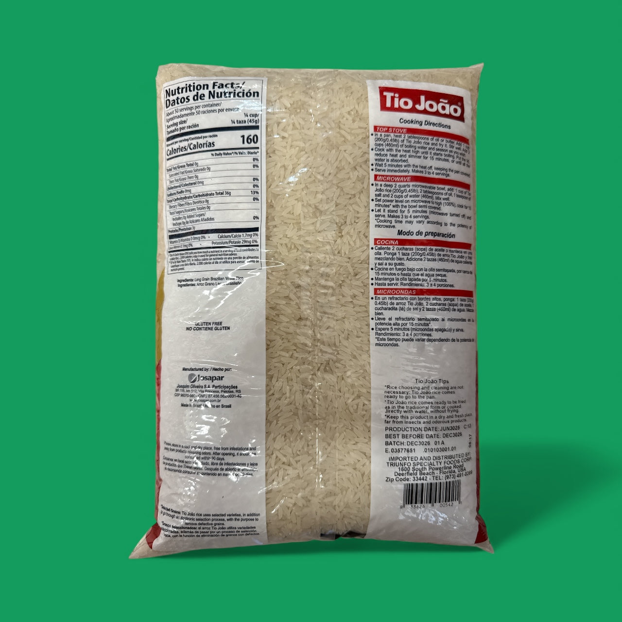 Tio Joao - Arroz Branco, 5 Lbs