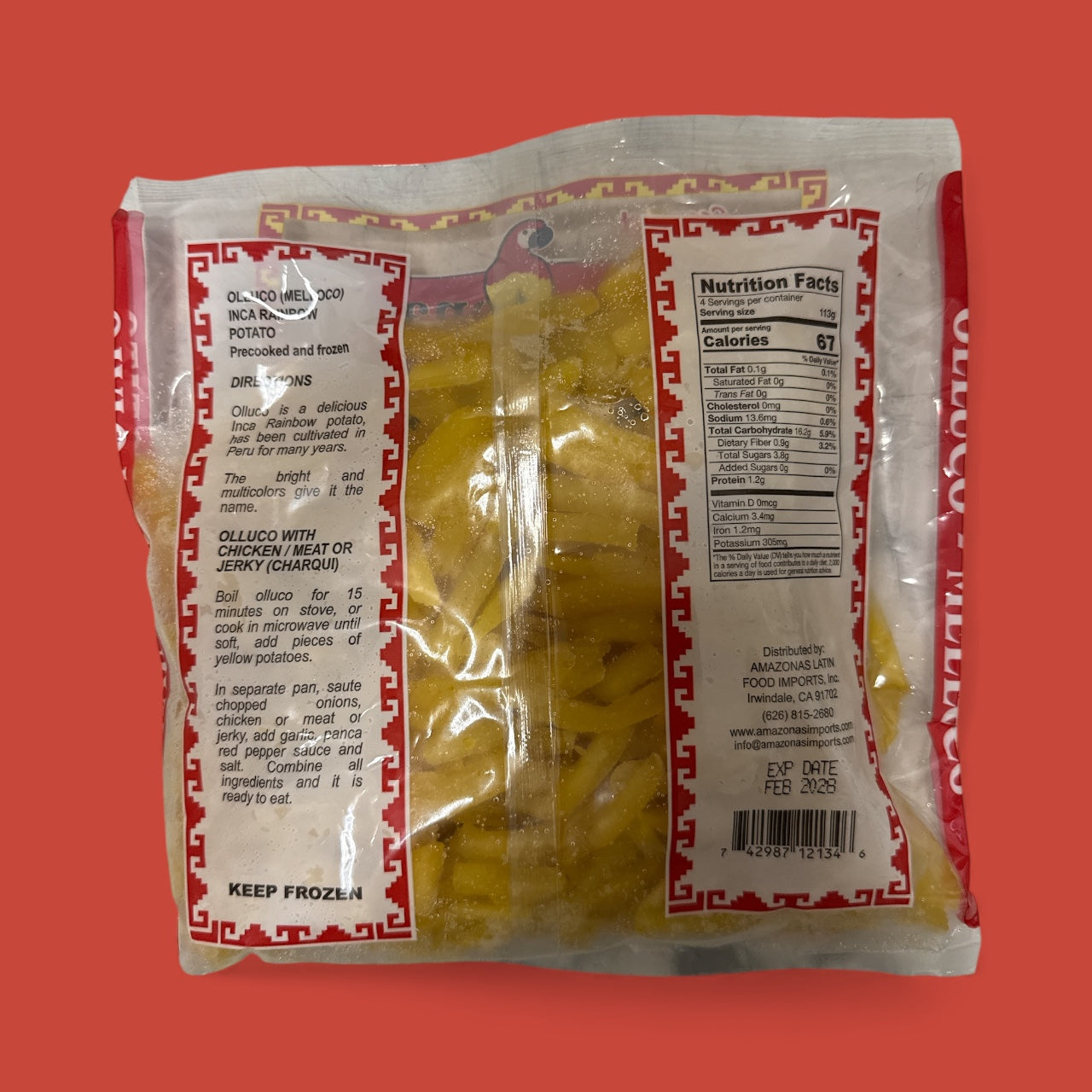 Amazonas - Olluco Partido "Congelado" (16 oz)