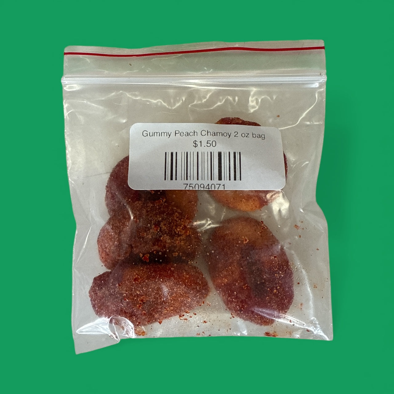 Gummy Peach Chamoy 2 oz bag