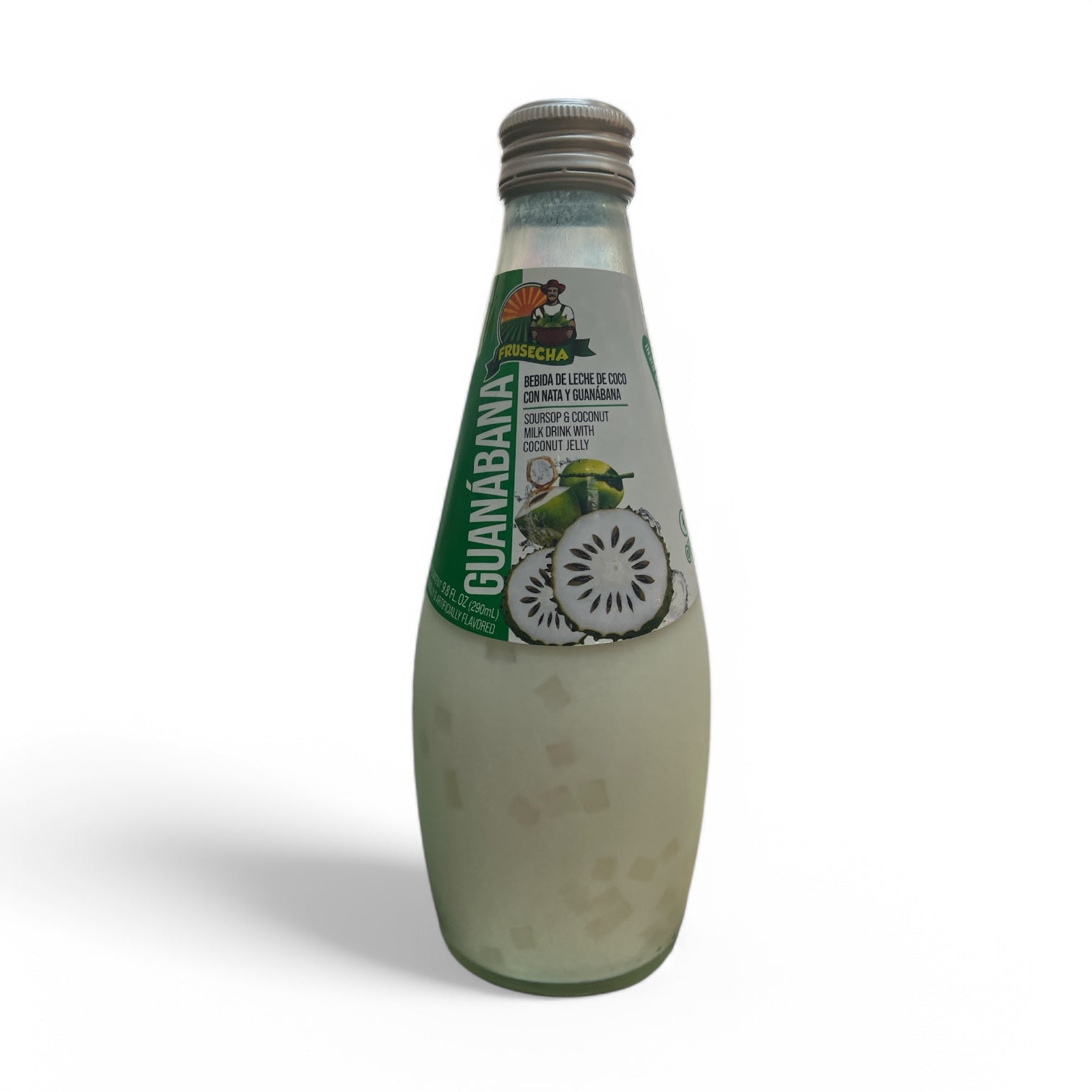 Frusecha- Leche de Coco, Guanabana, 9.8 oz, Glass Bottle