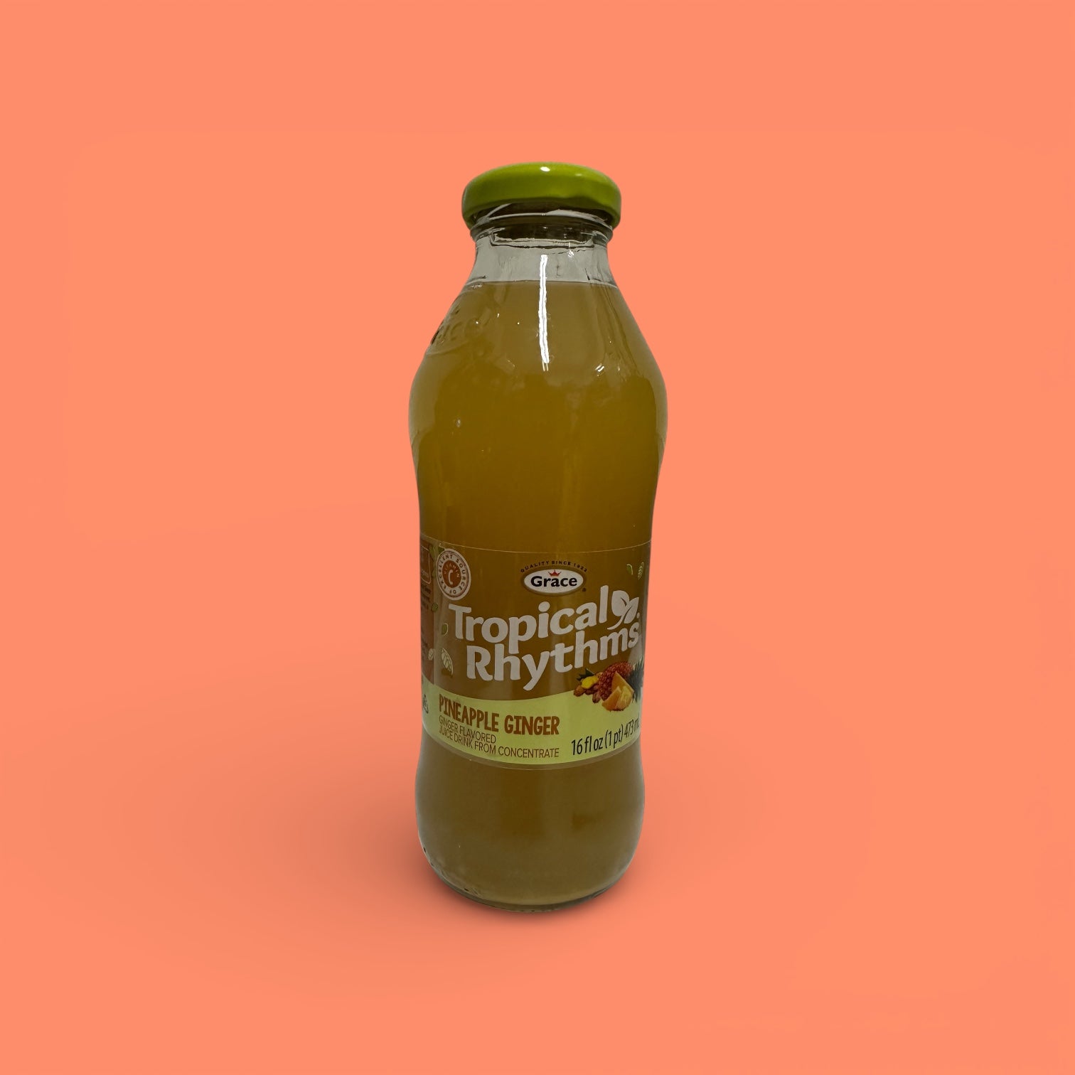 Grace - Tropical Rhythms, Pineapple Ginger, 16 oz