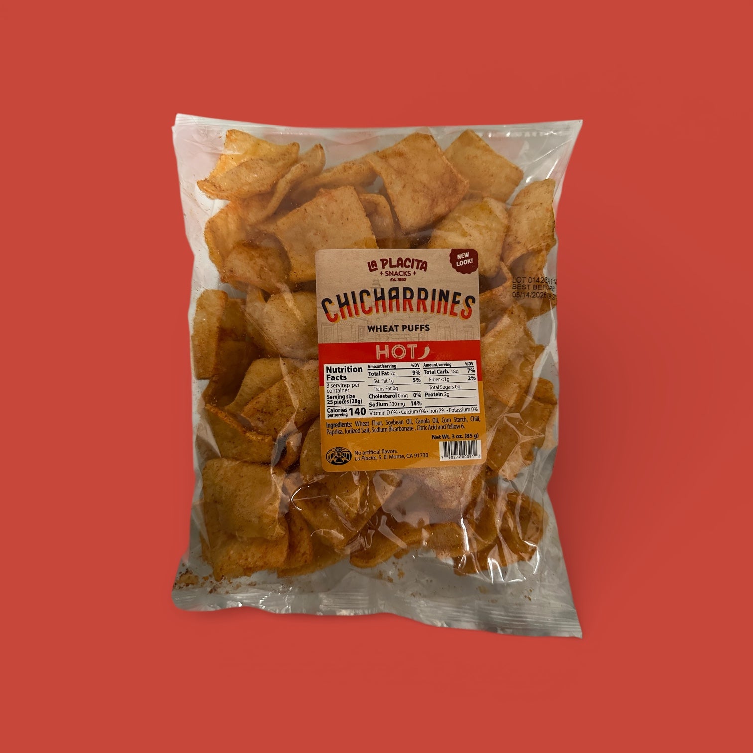 La Placita - Chicharrines Hot, 3 oz