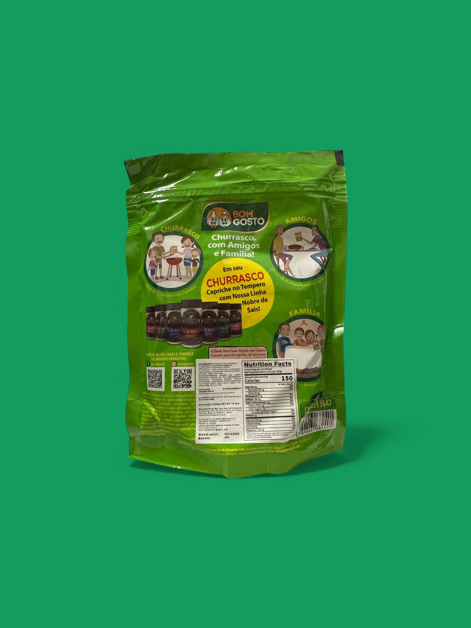 Bom Gosto - Farofa Costelinha, 300 grs, single bag