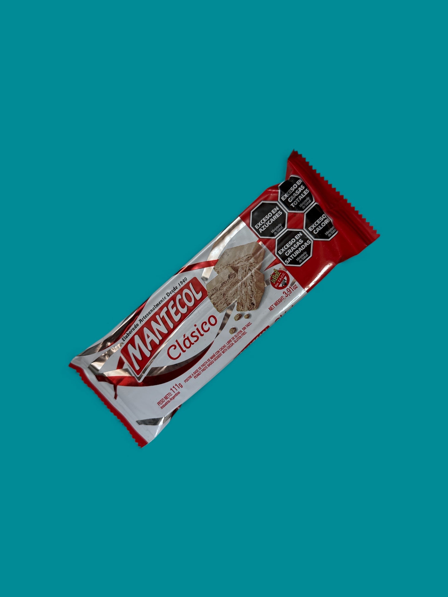 Mantecol Clasico - Peanut Pase with Cococa Bar, 3.8 oz, Single