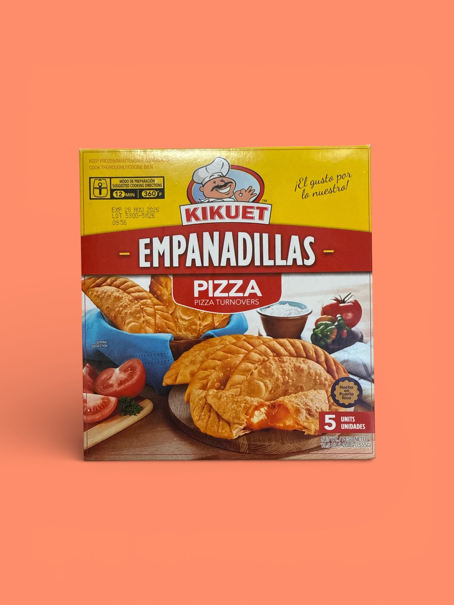 Kikuet - Empanadilla Pizza, 19.5oz, 5 pieces, Case of 12