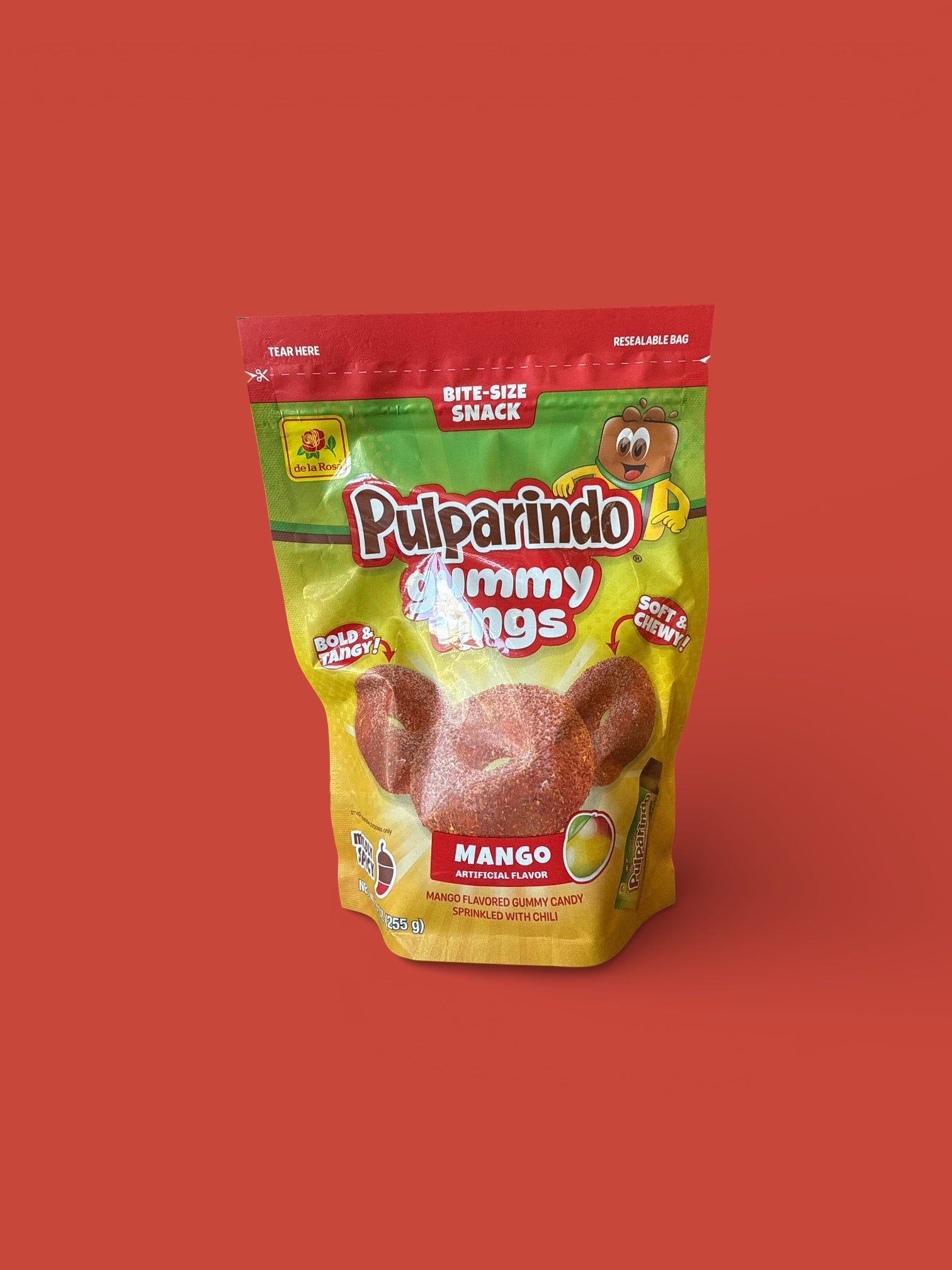 De la Rosa - Pulparindo Gummy Rings, Mango, 9oz