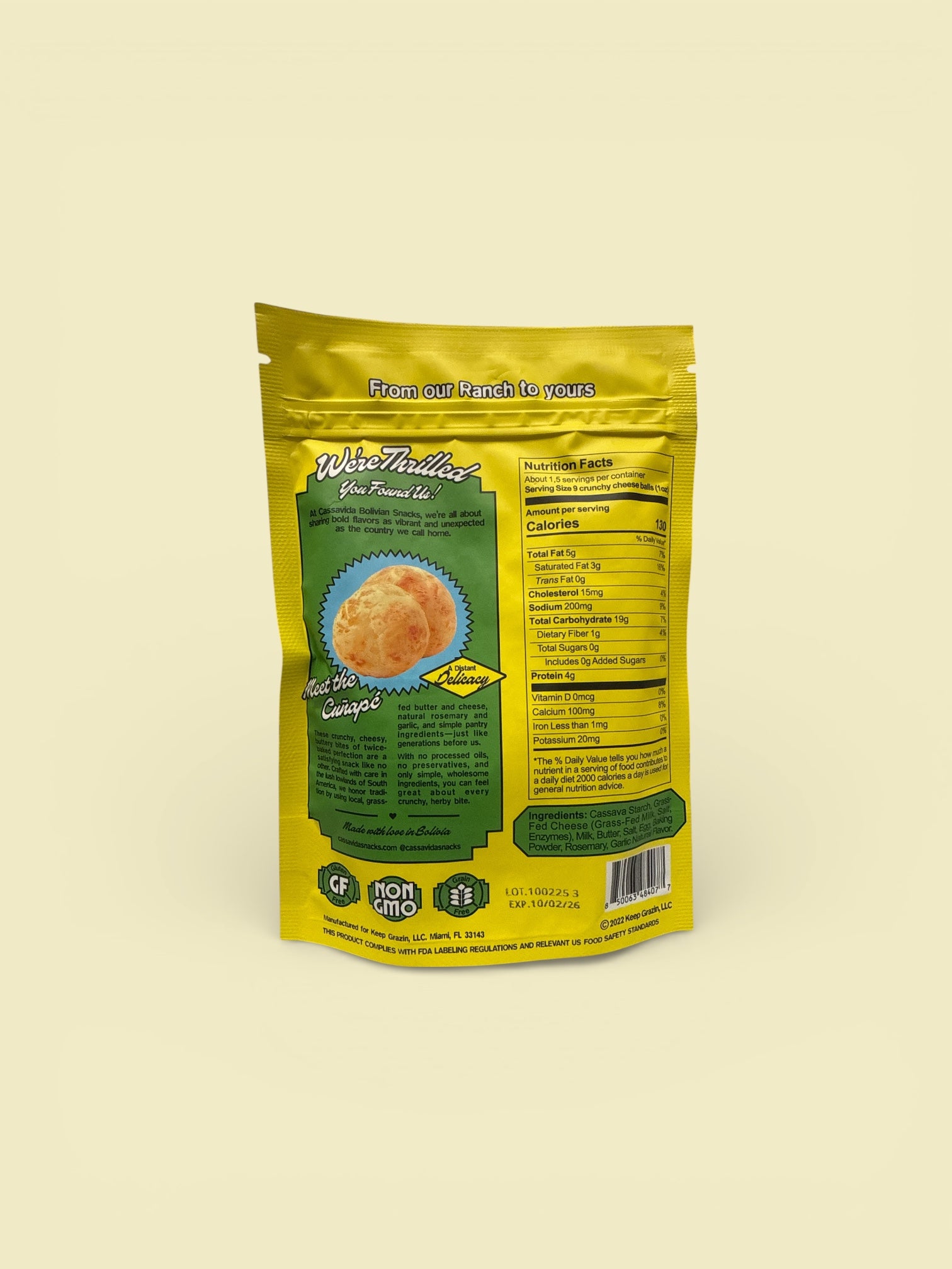 Cassavida - Cassavida Cheese Bites – Rosemary Garlic Gluten-Free Snack