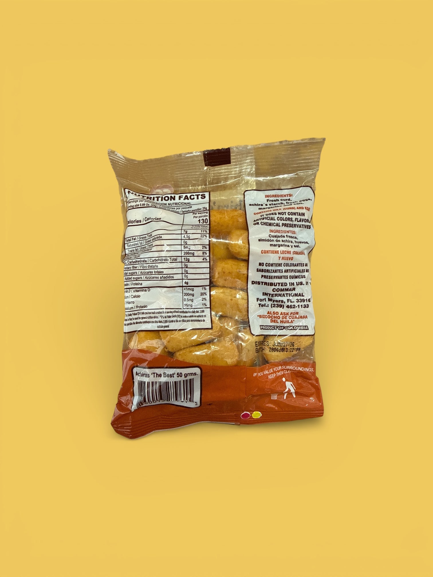 Achiras del Huila, 1.76 oz, single bag