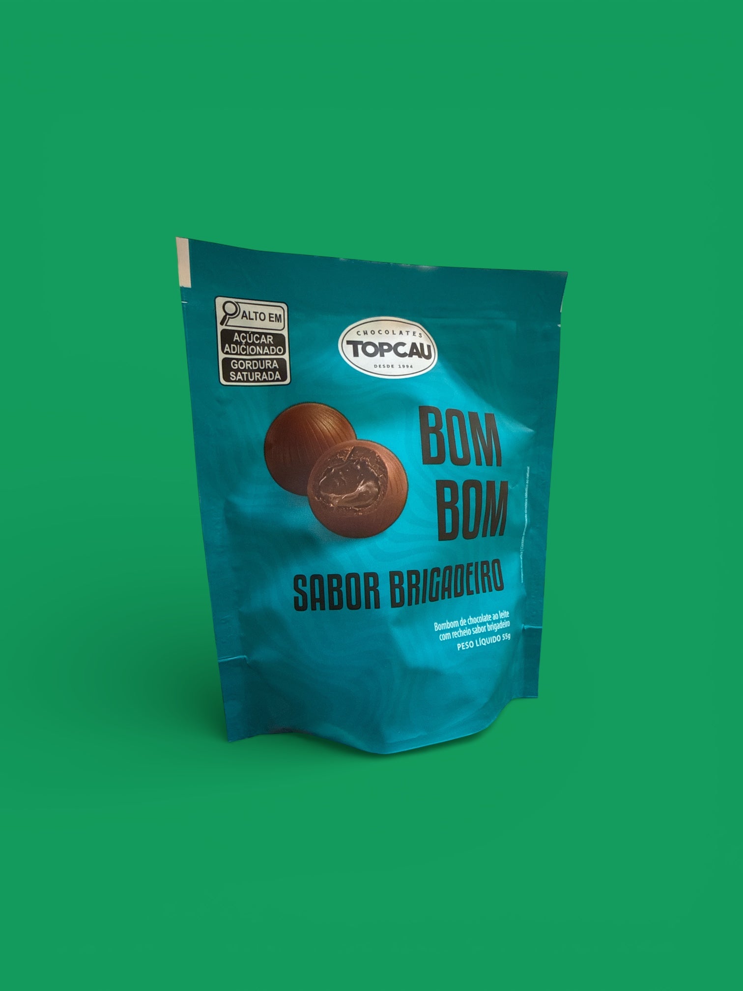 Topcau - Chocolate Leite Rech Brigadeiro, 55 gr