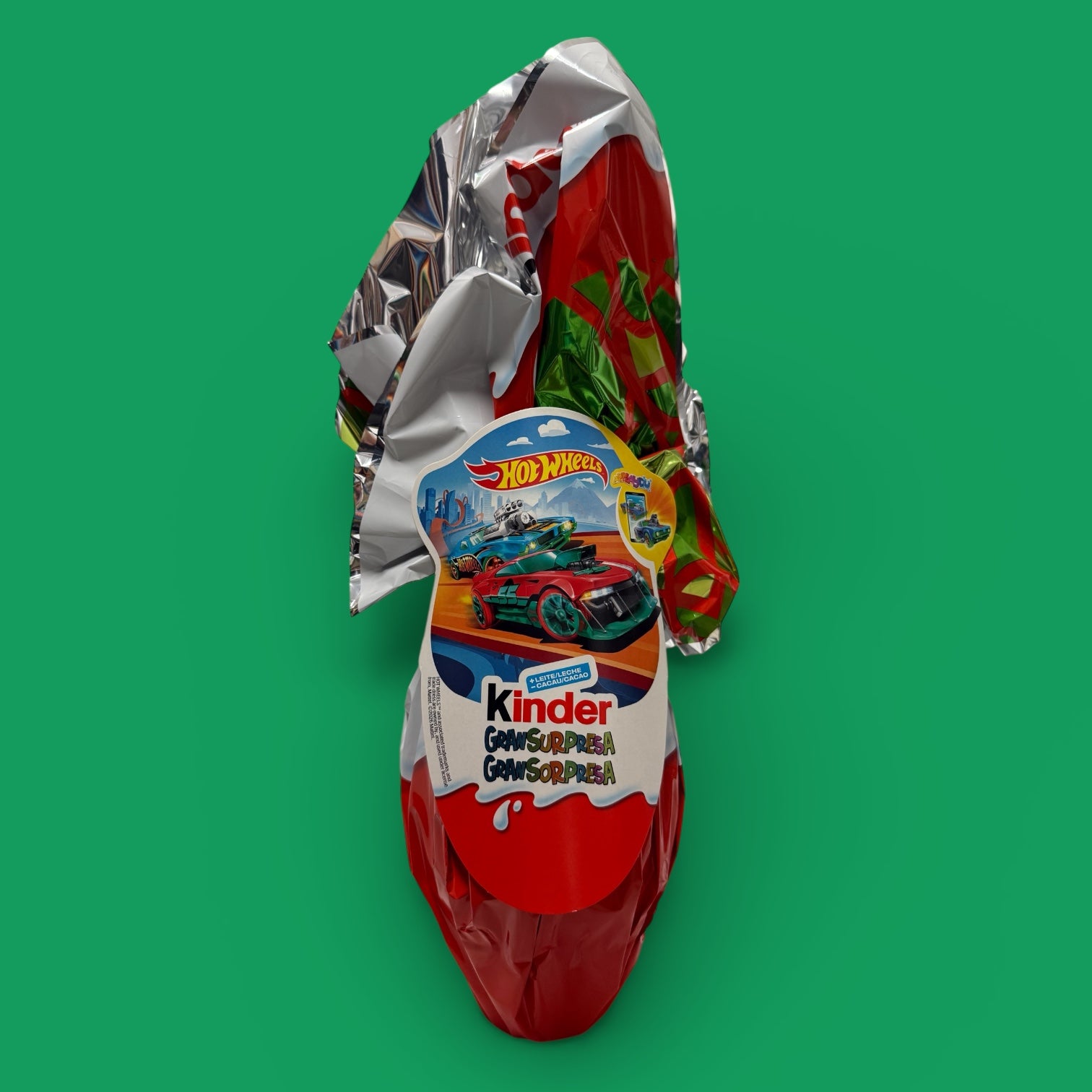 Kinder- Ovo Grande Surpresa Hot Wheels, 150gr