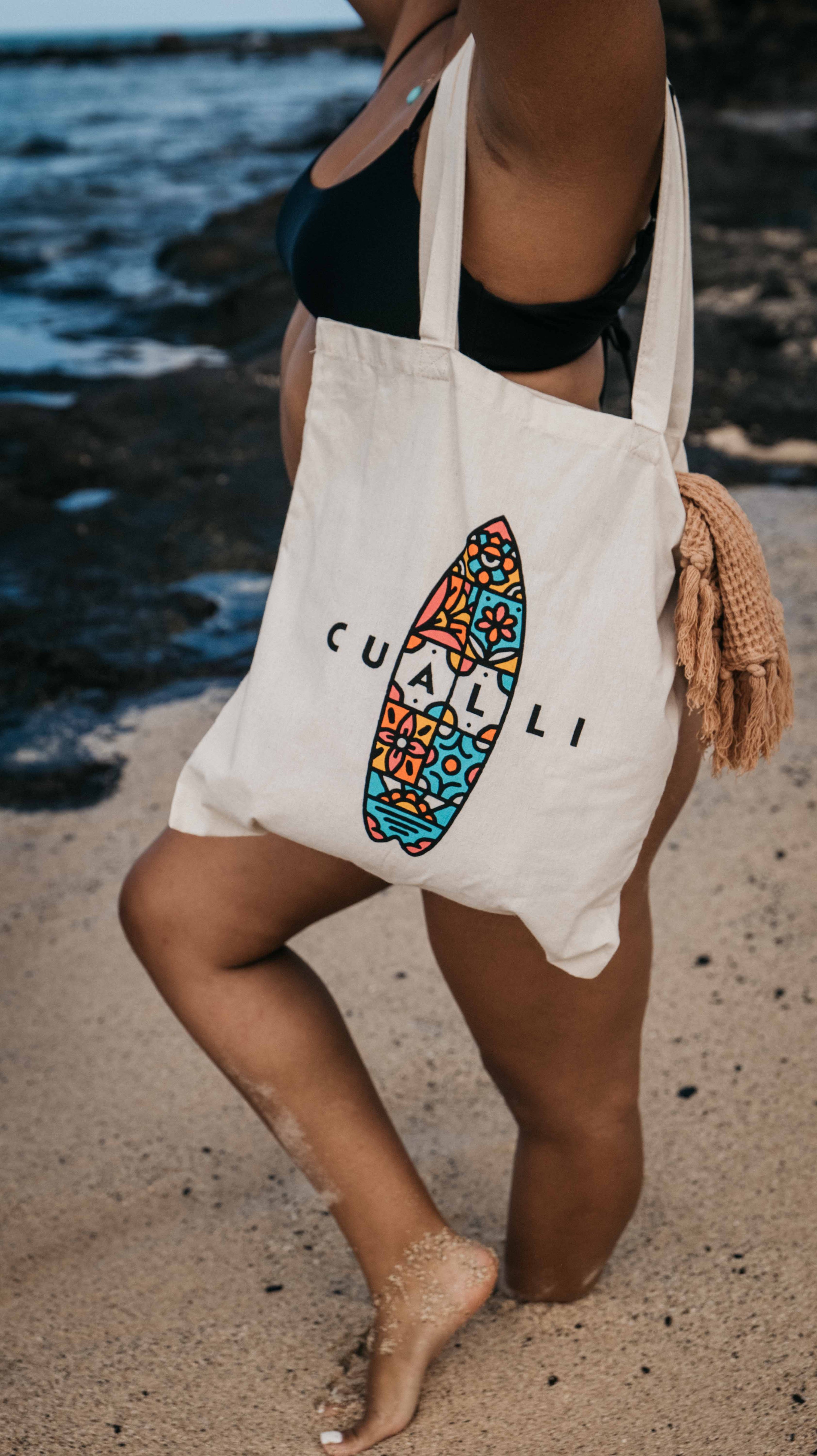 Cualli Co.- Recycled Cotton Canvas Tote