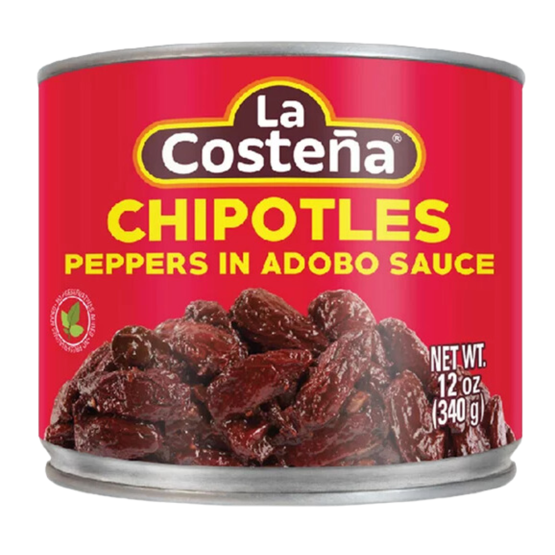 La Costeña Chipotles Peppers in Adobo Sauce - 12 oz can - Product shot showcasing the can of delicious and authentic chipotle peppers in adobo sauce