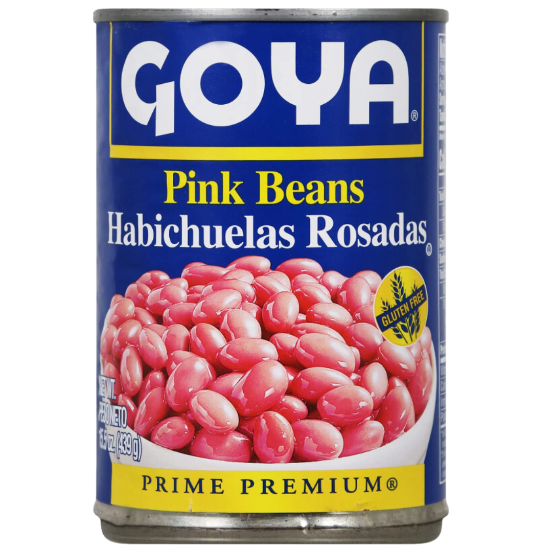 "Delicious and nutritious Goya Pink Beans in a 15.5 oz can - perfect for a hearty meal. Buy our single can today and enjoy the rich flavor and health benefits of our top-quality beans. Order now and satisfy your taste buds with Goya!"