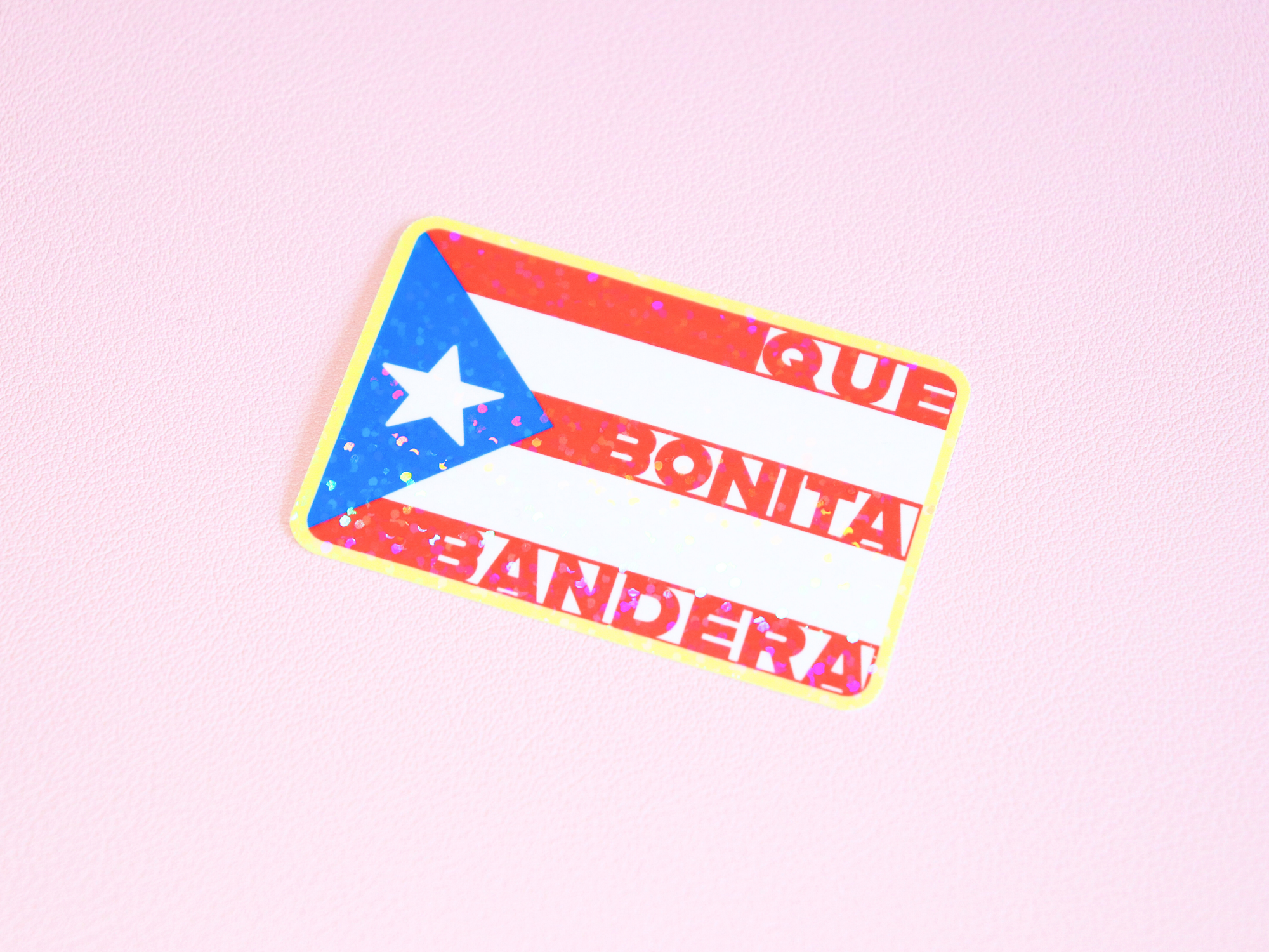 Espyz Studio - Puerto Rico Que Bonita Bandera Sticker - Flag - Boricua