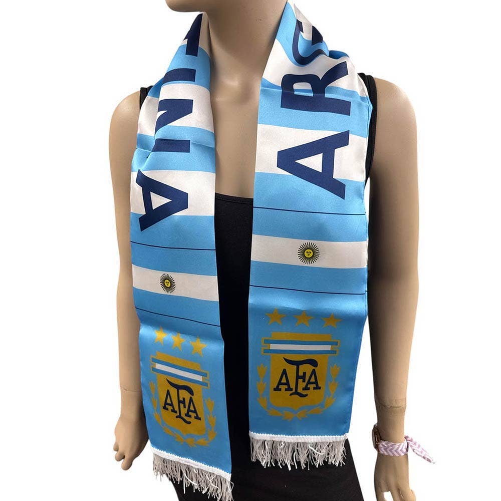 Argentina National Team World Cup Soccer Fan Fringe Scarf