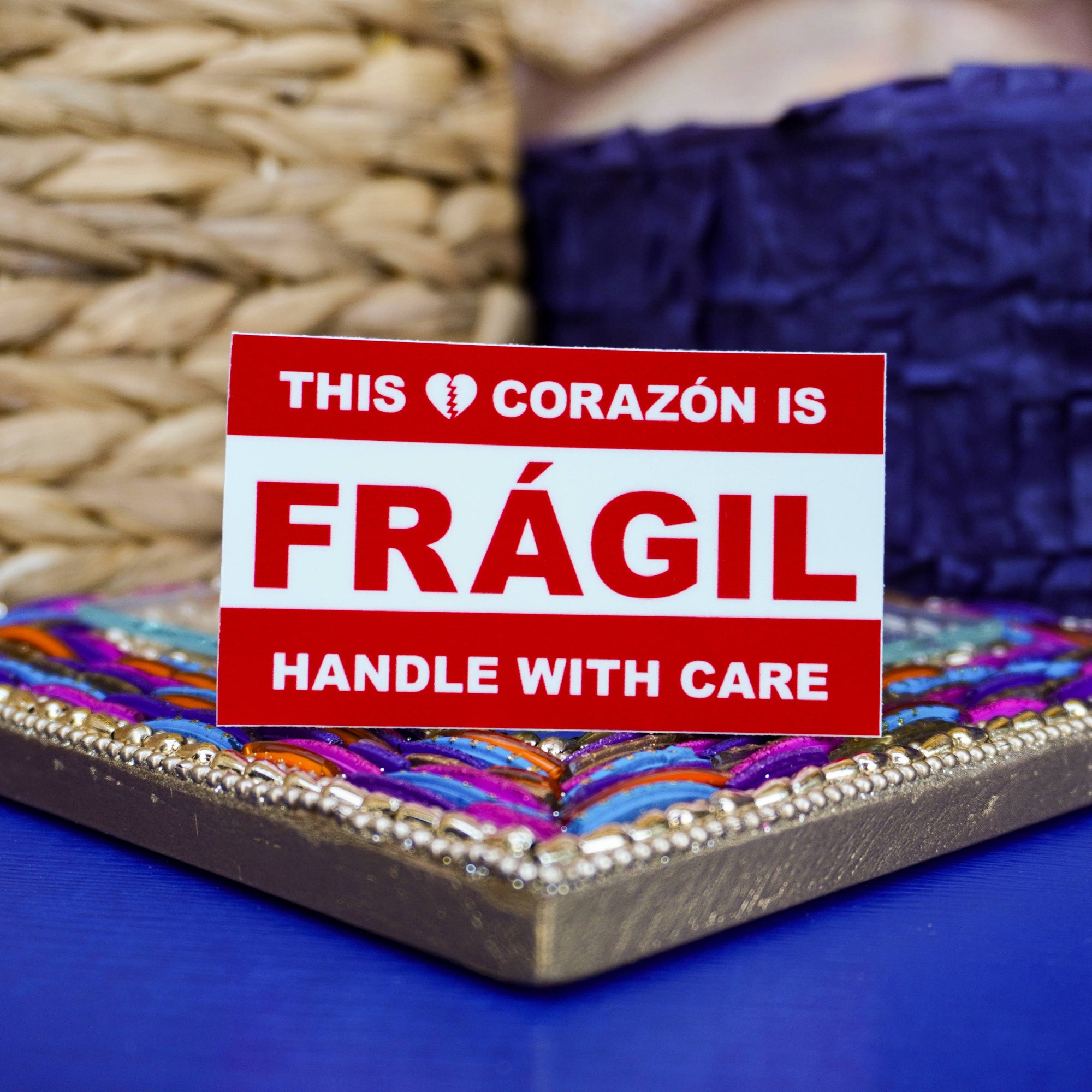 Erica Alfaro Designs - This Corazon is Frágil Vinyl Sticker
