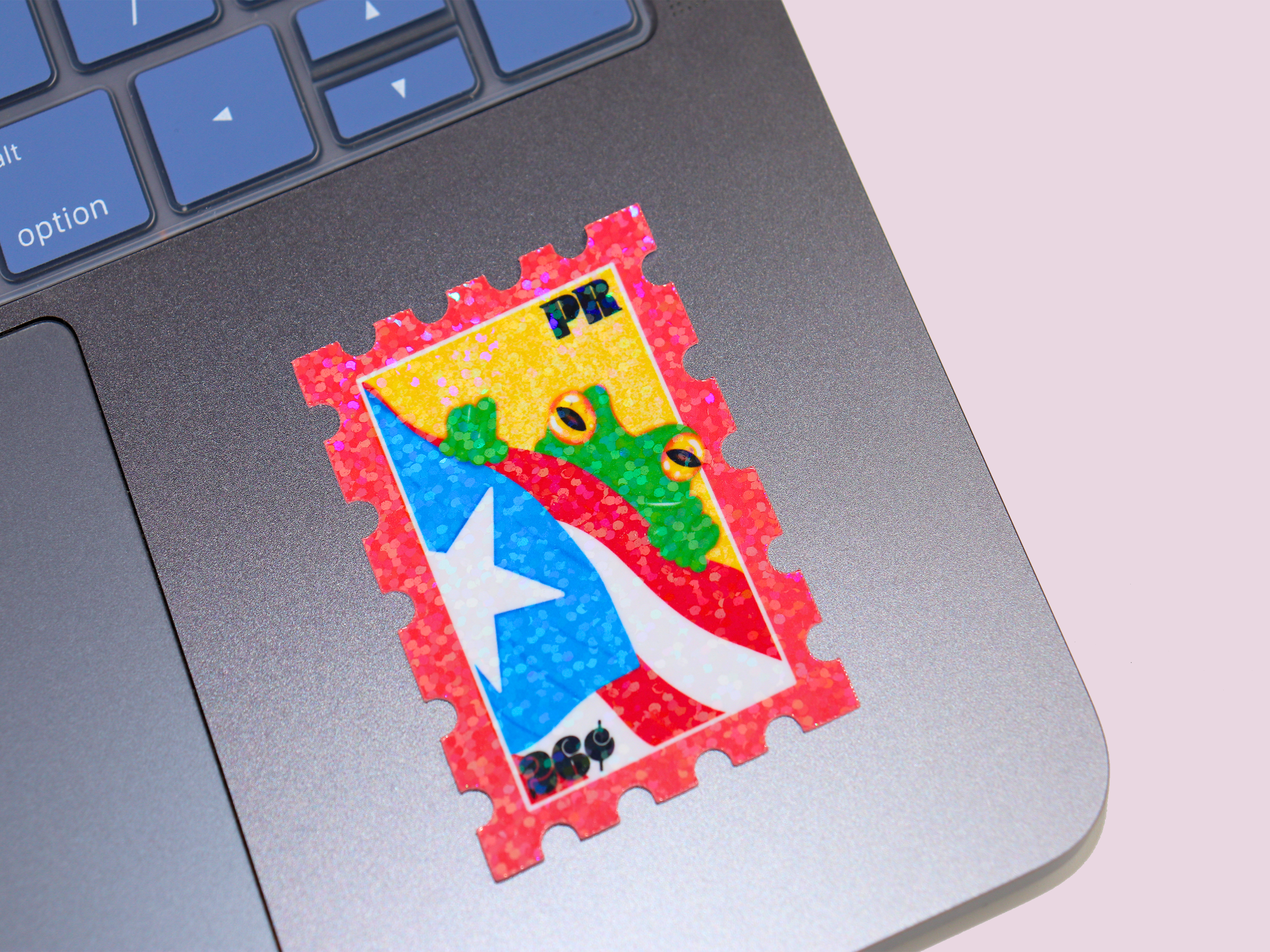Espyz Studio - Puerto Rico Stamp Sticker - Coqui - Boricua Pride - Latina