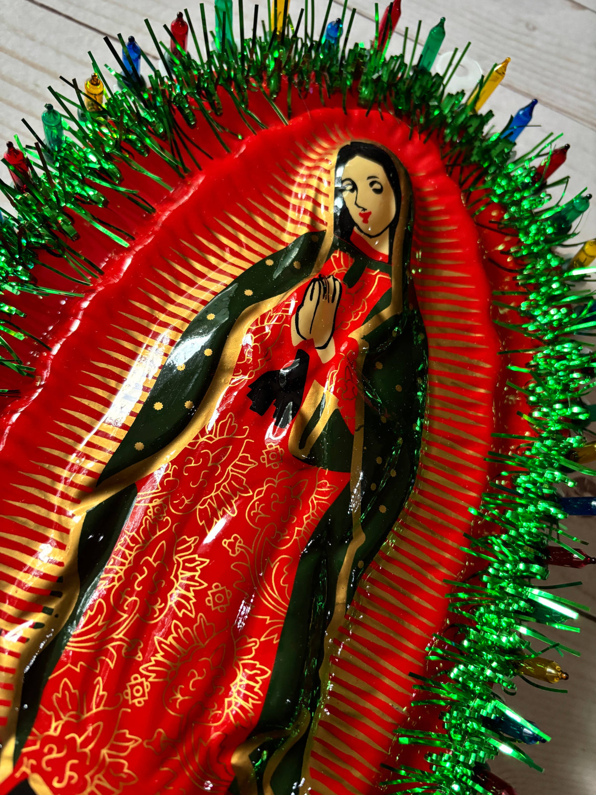 Viva Greetings - Virgen de Guadalupe  – Religious Banner with Lights