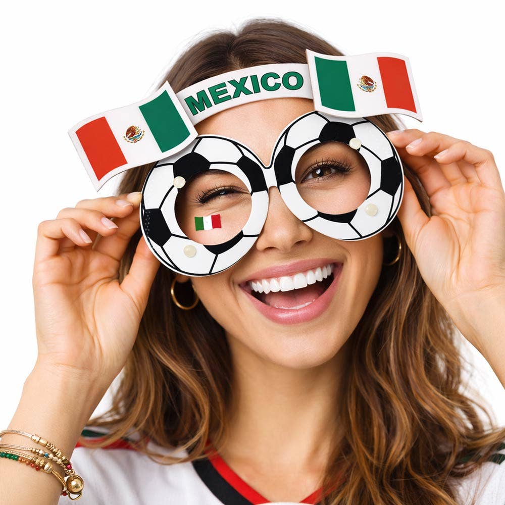 World Cup Mexico Soccer Novelty Party Glasses
