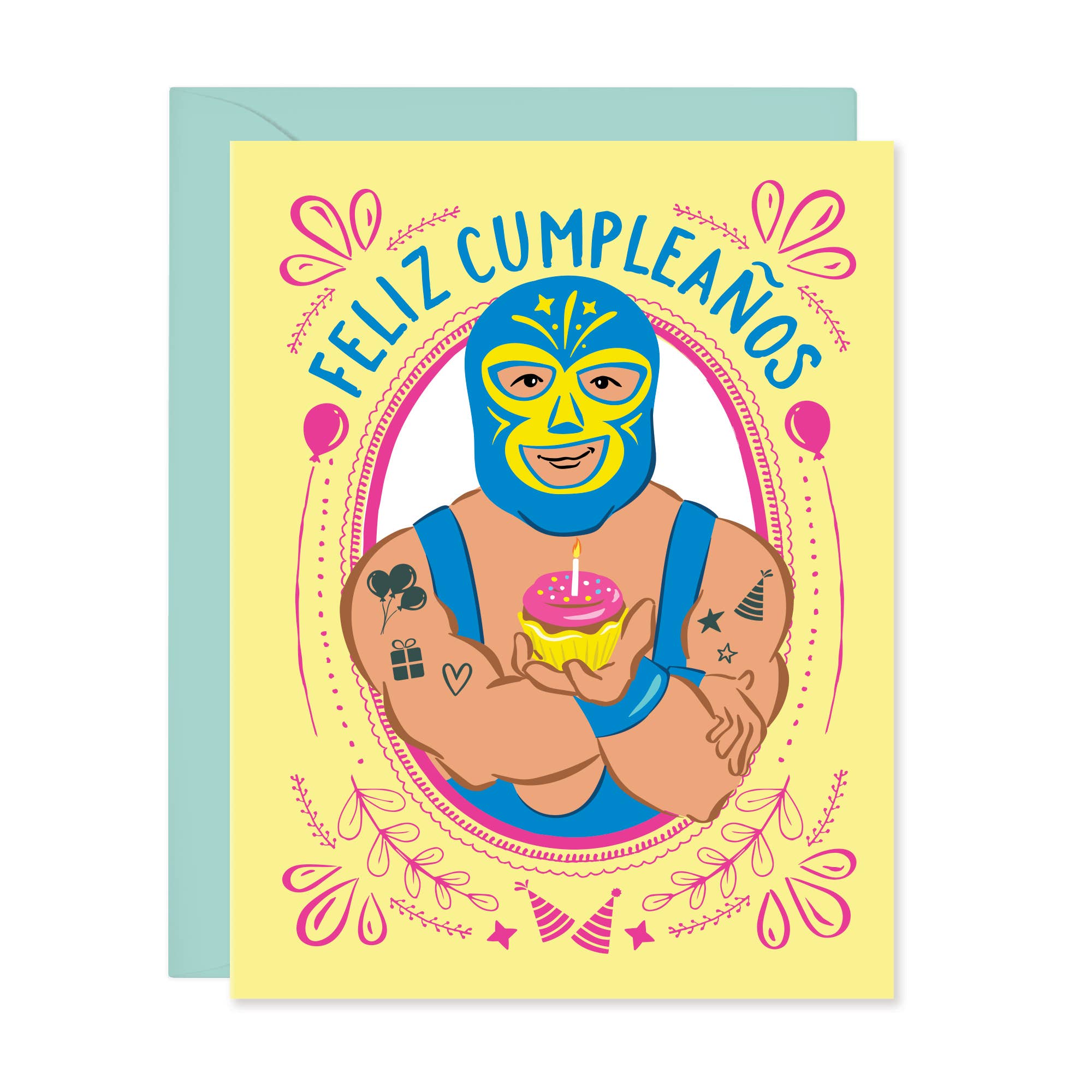 Lucy Loves Paper - Lucha Libre Feliz Cumpleaños | Birthday Card In Spanish (A2)