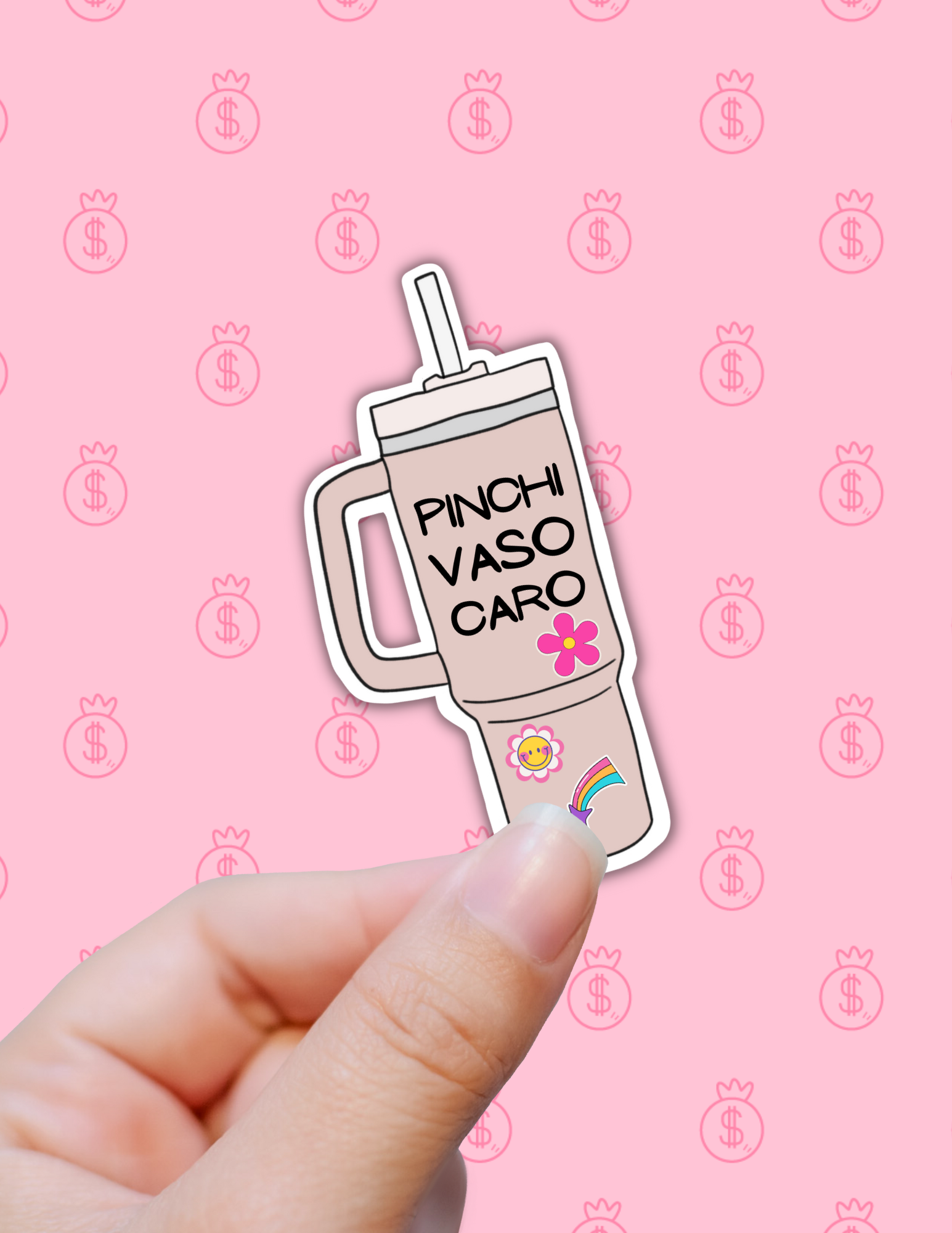 Lalatina Shop - Pinchi vaso caro funny sticker