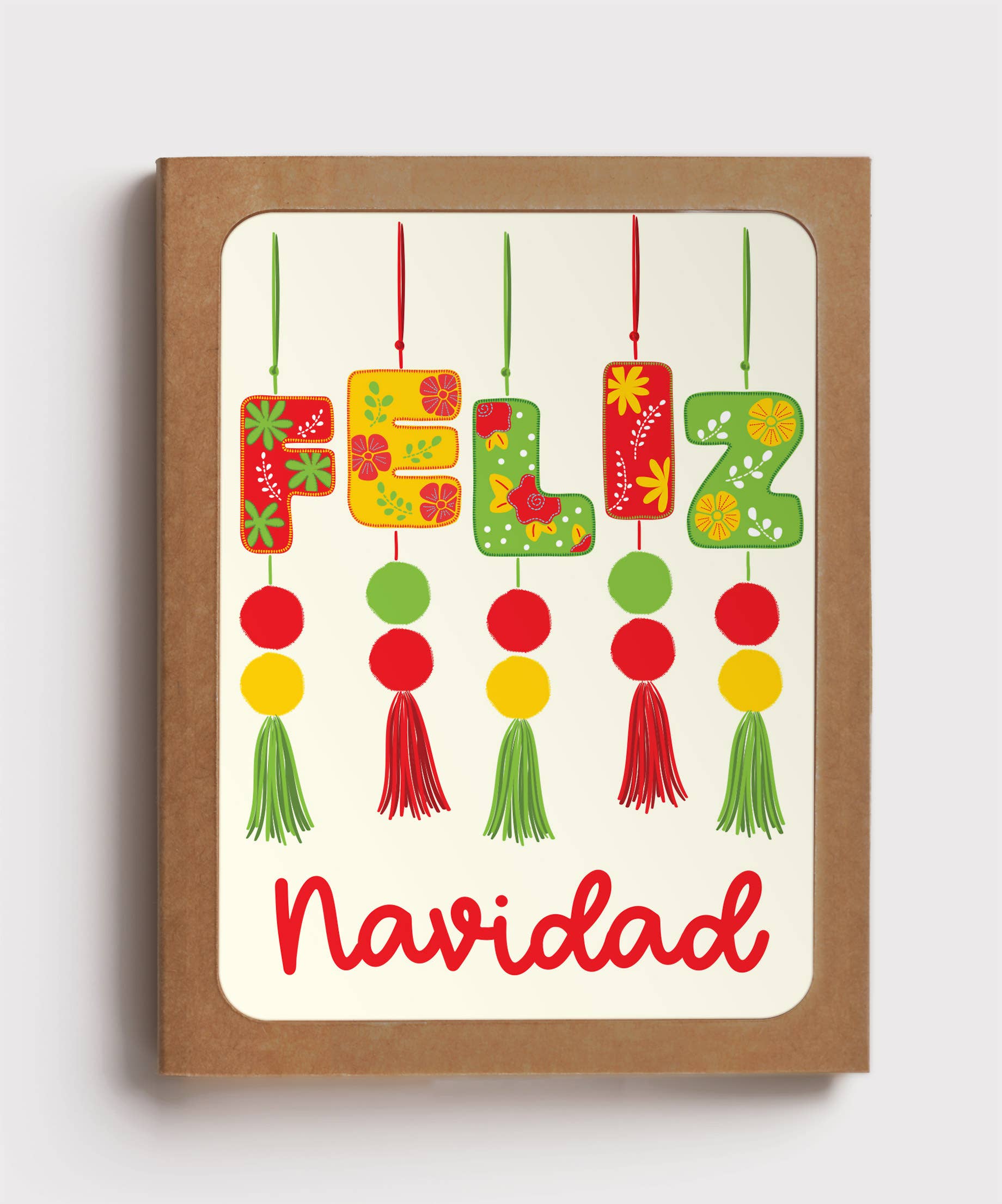 Lucy Loves Paper - Feliz Navidad Mexican Ornaments | Box of 8 Christmas Cards