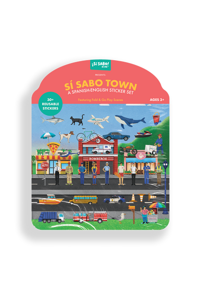Blue Star Press - Sí Sabo Town: A Bilingual Reusable Sticker Play Set