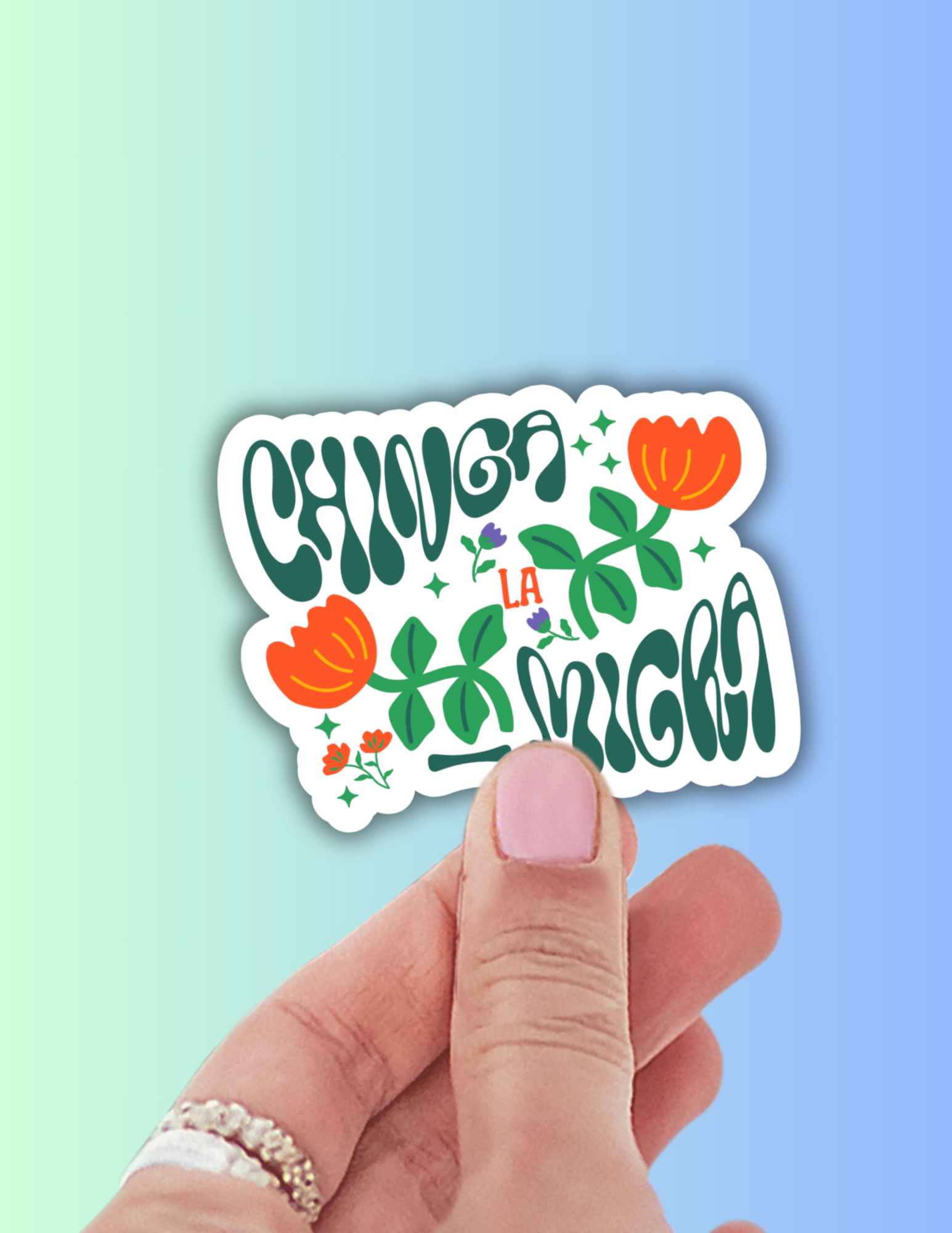 Lalatina Shop - Chinga la migra funny latina sticker,mexican hispanic sticke