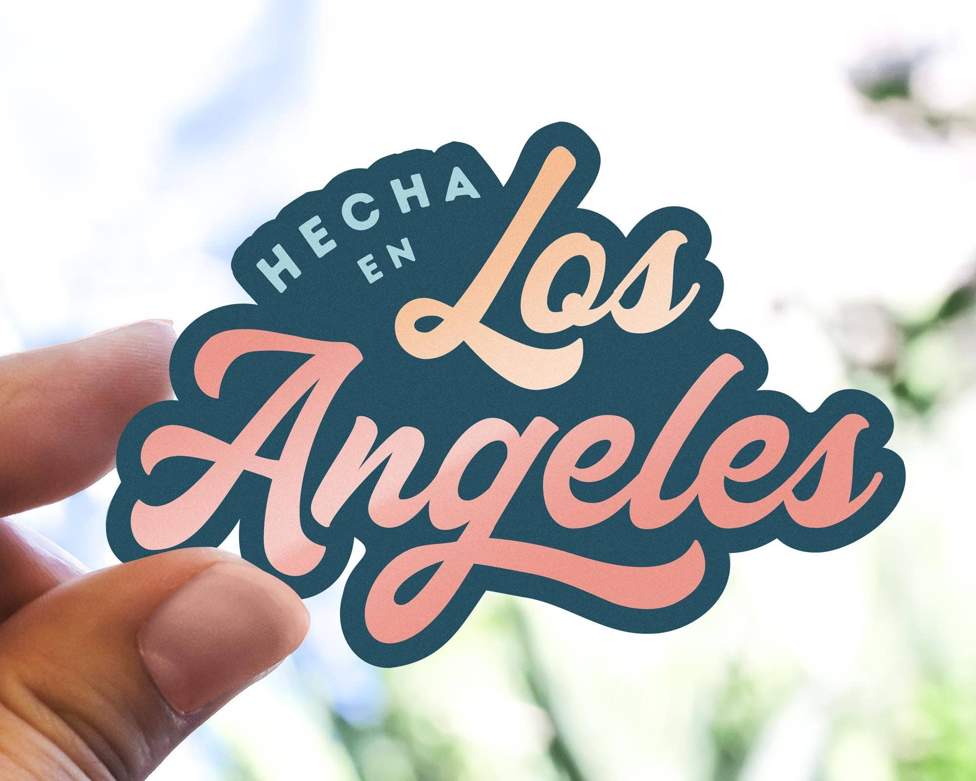Quiero Prints - Hecha En Los Angeles Sticker: Dark