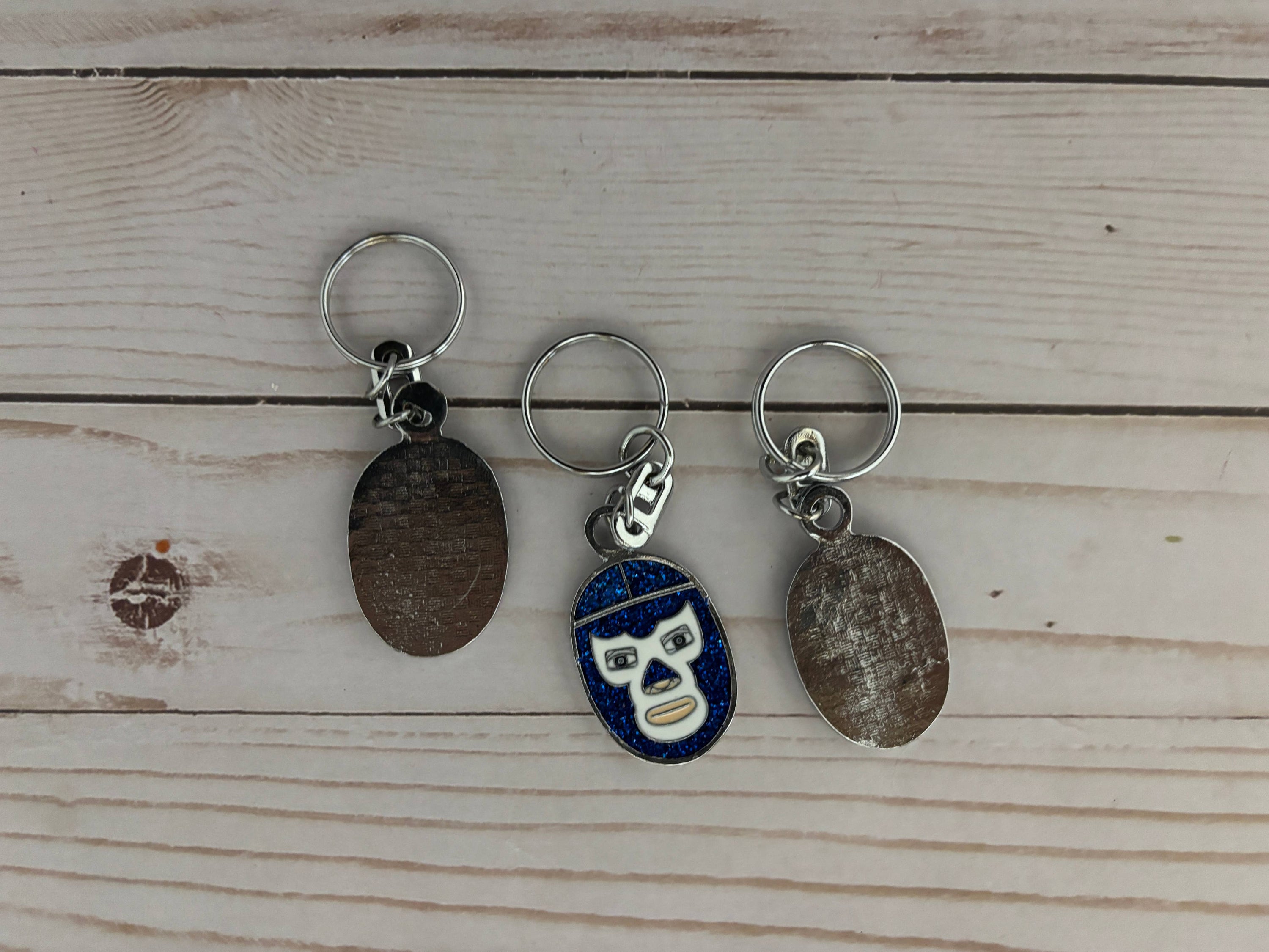 Viva Greetings - Blue Demon Luchador Lucha Libre Keychain
