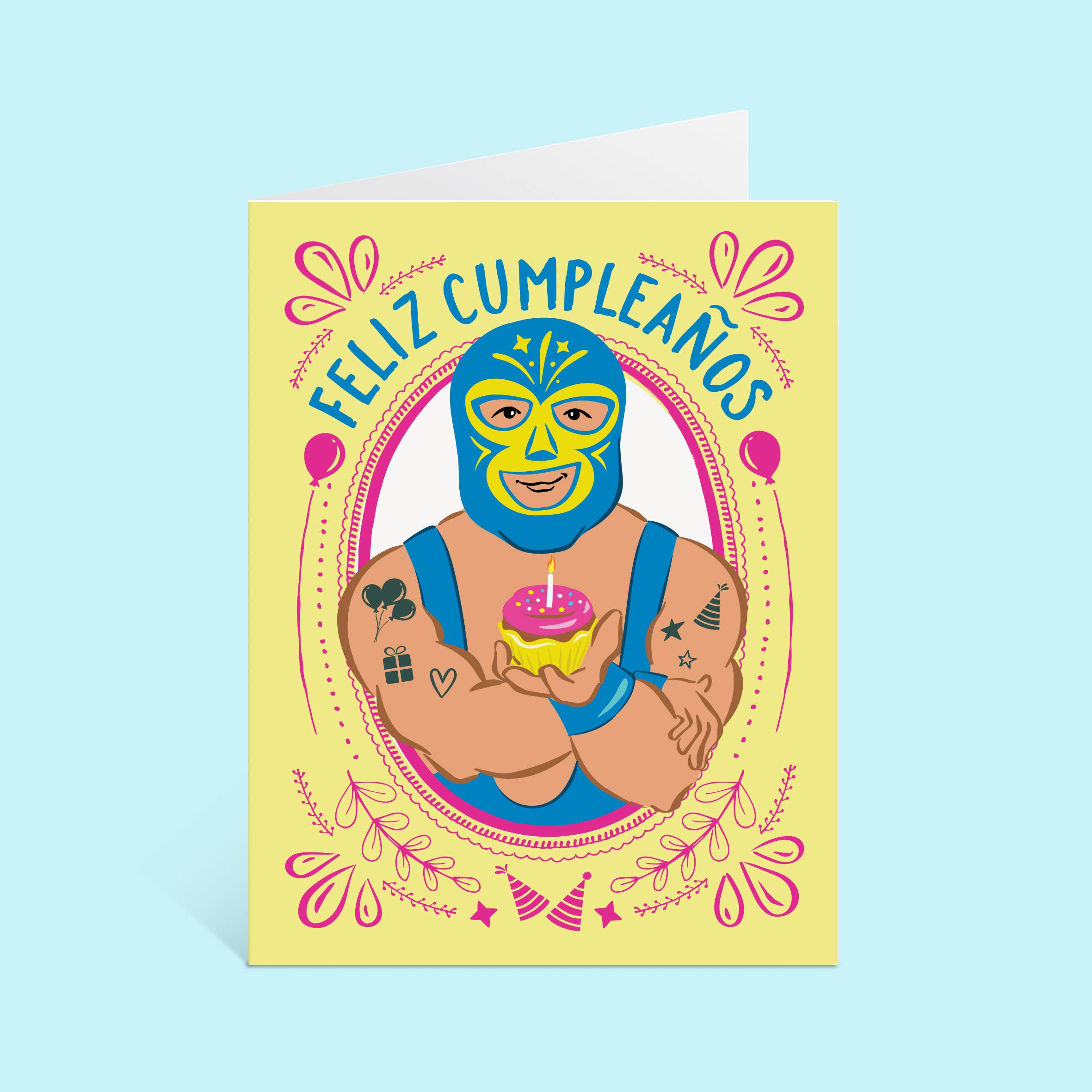 Lucy Loves Paper - Lucha Libre Feliz Cumpleaños | Birthday Card In Spanish (A2)