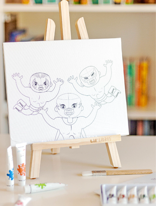 Lil' Libros ~ Bilingual Children's Books & Games - Lil' Lucha Libre Art Kit