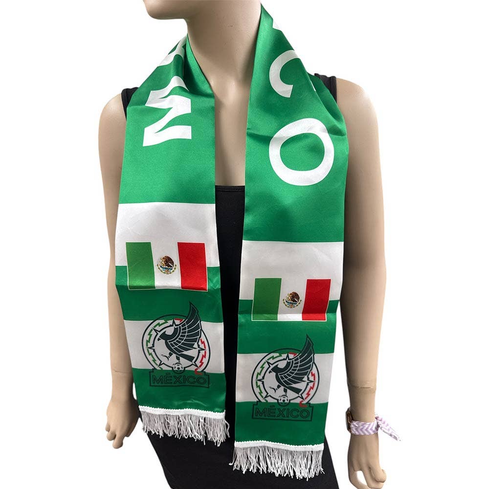 Mexico National Team World Cup  Soccer Fan Fringe Scarf