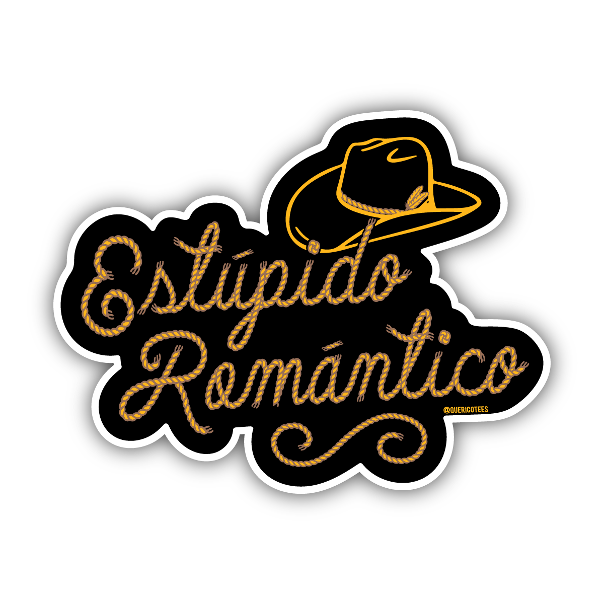 Que Rico T-Shirt Co. - Estúpido Romántico Sticker