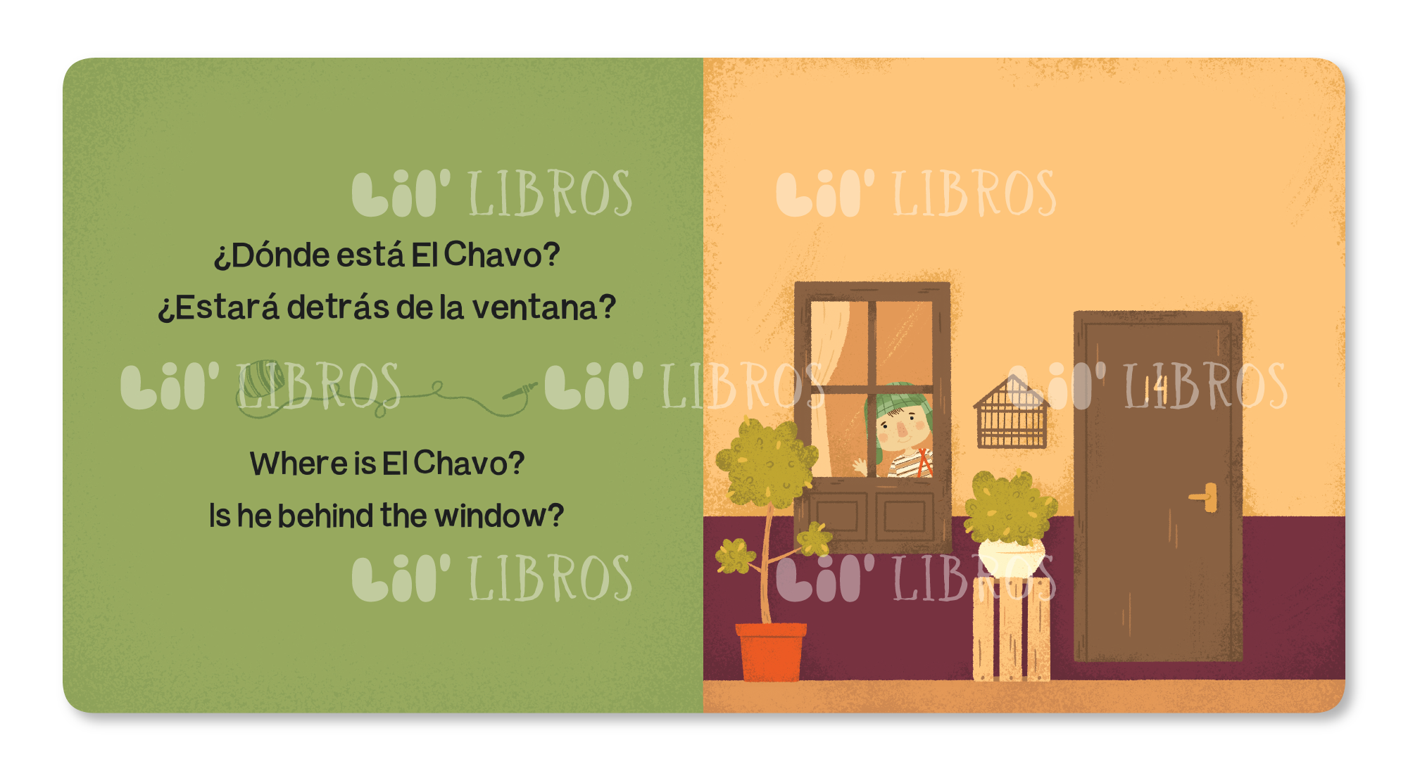 Lil' Libros ~ Bilingual Children's Books & Games - Where is?/ ¿Dónde está? El Chavo (Bilingual: English and Spanish)