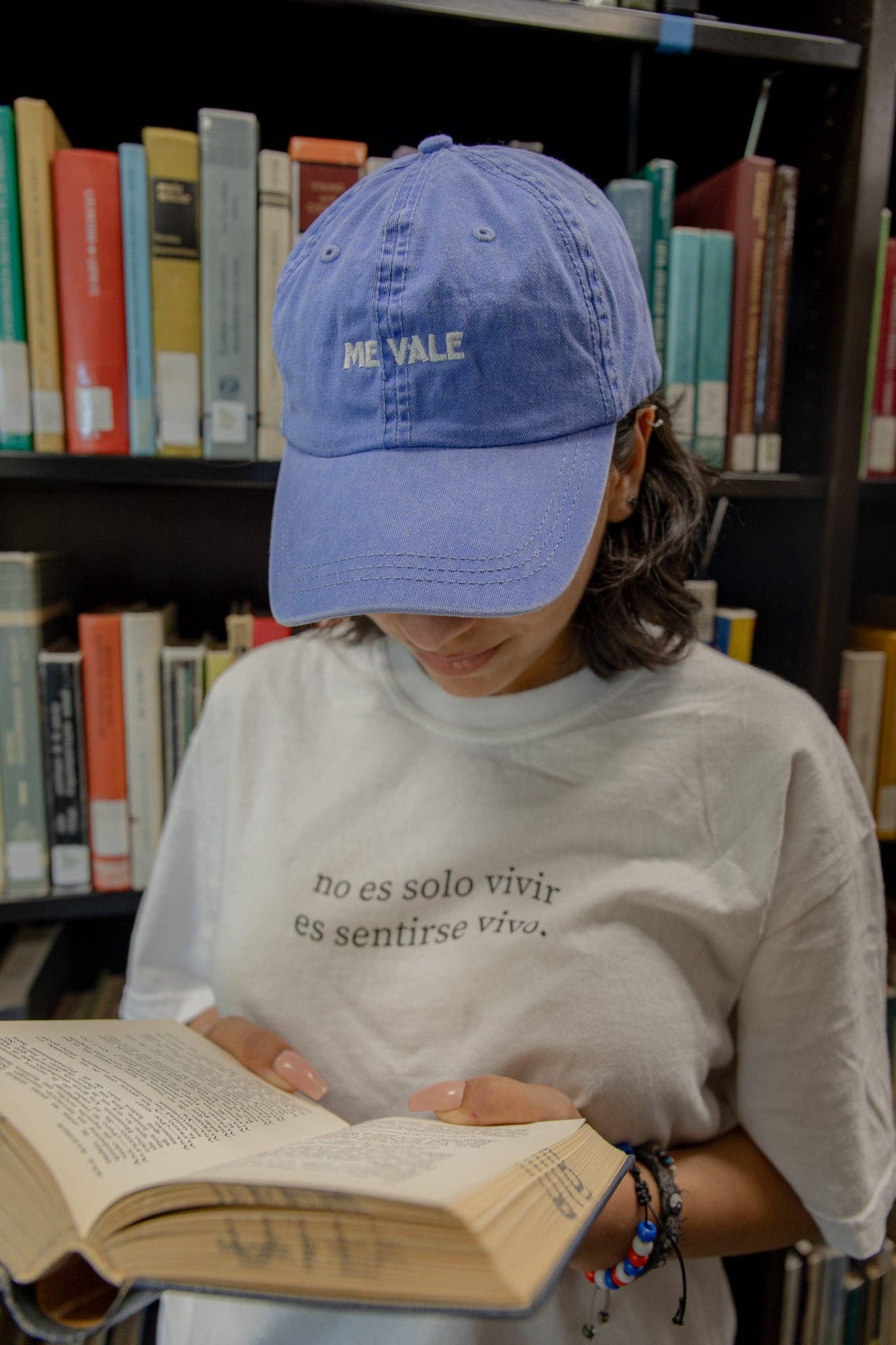 Jen Zeano Designs - ME VALE vintage blue Dad Cap