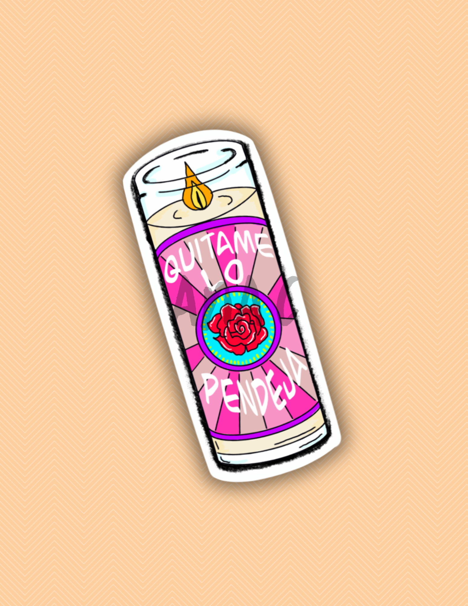 Lalatina Shop - Funny veladora latinx sticker,spanish decals,mexican,laptop