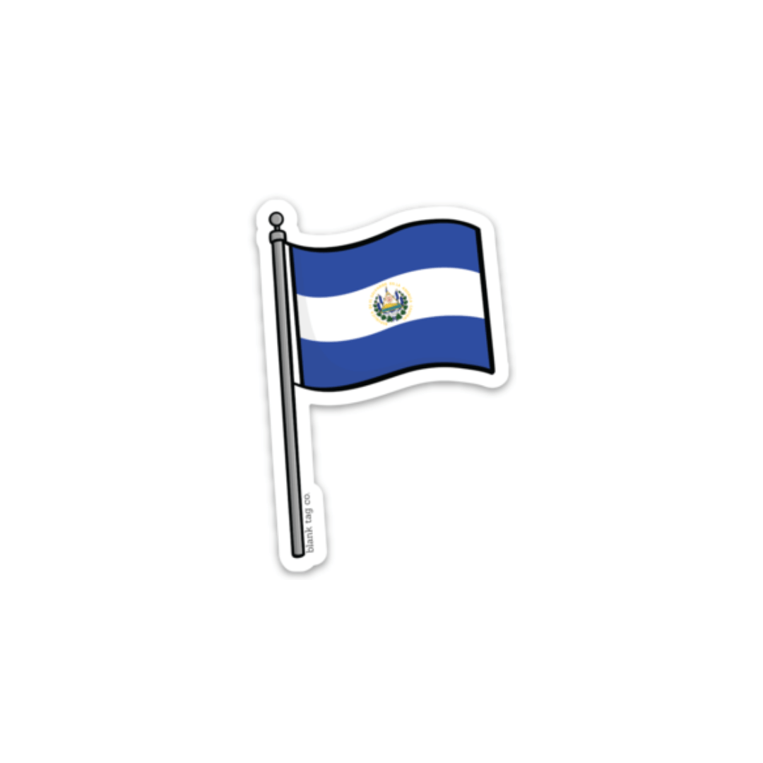 Blank Tag Co. Stickers - The El Salvador Flag Sticker: 2.03x3 in
