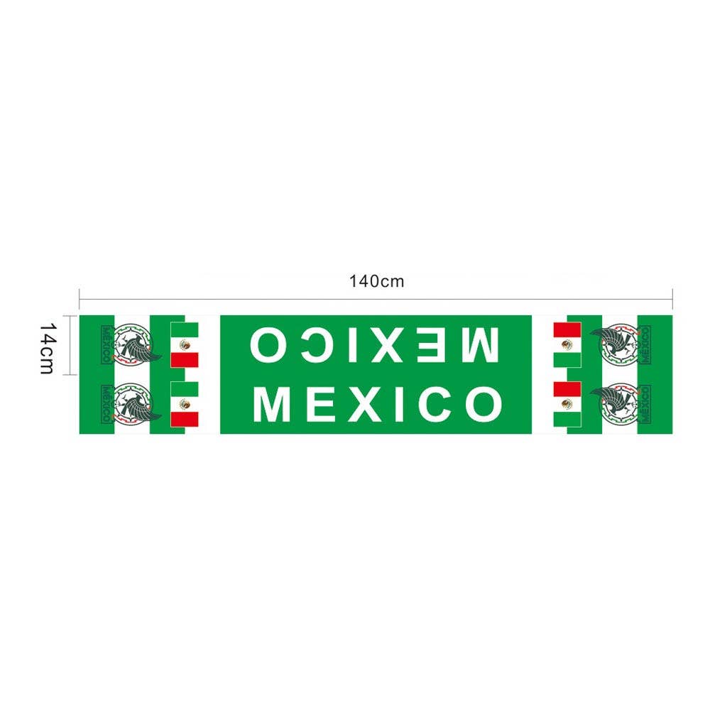 Mexico National Team World Cup  Soccer Fan Fringe Scarf