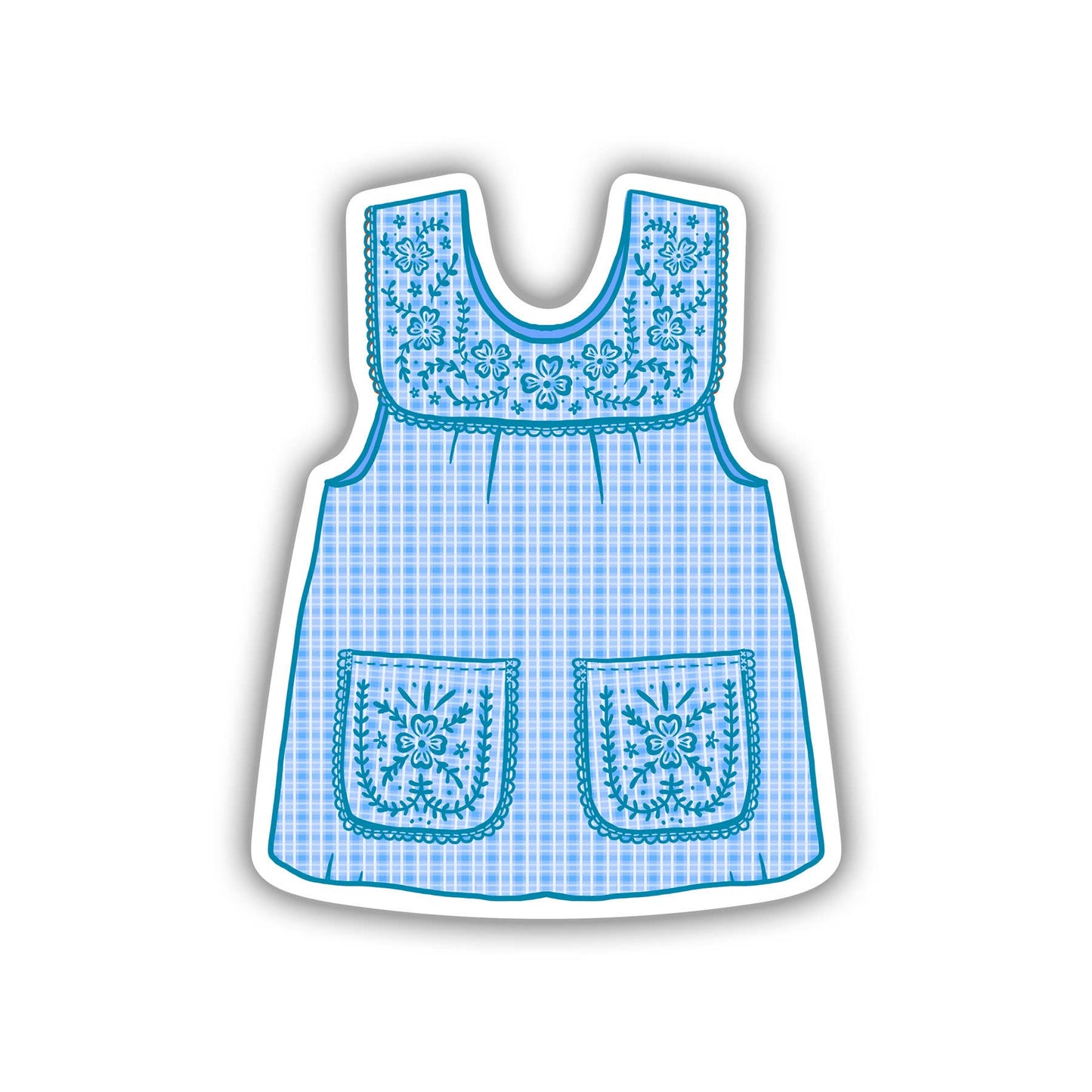 Erica Alfaro Designs - Abuelas Blue Mandil Vinyl Sticker