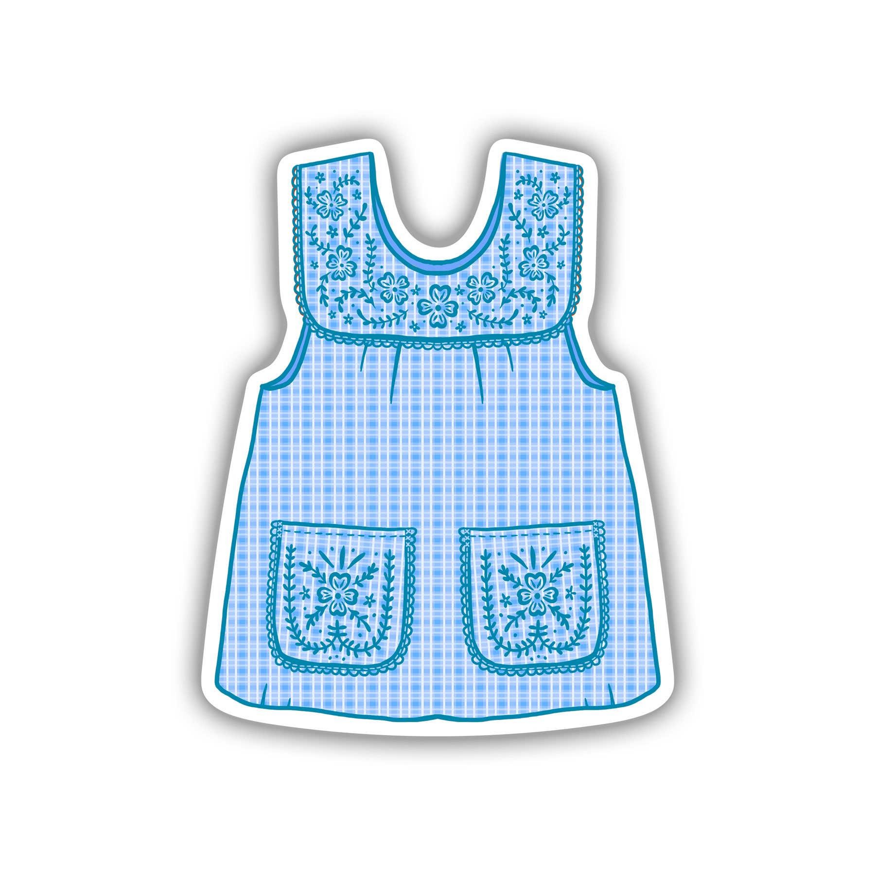 Erica Alfaro Designs - Abuelas Blue Mandil Vinyl Sticker