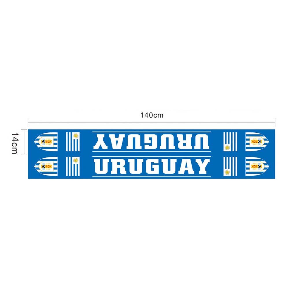 Uruguay National Team World Cup  Soccer Fan Fringe Scarf