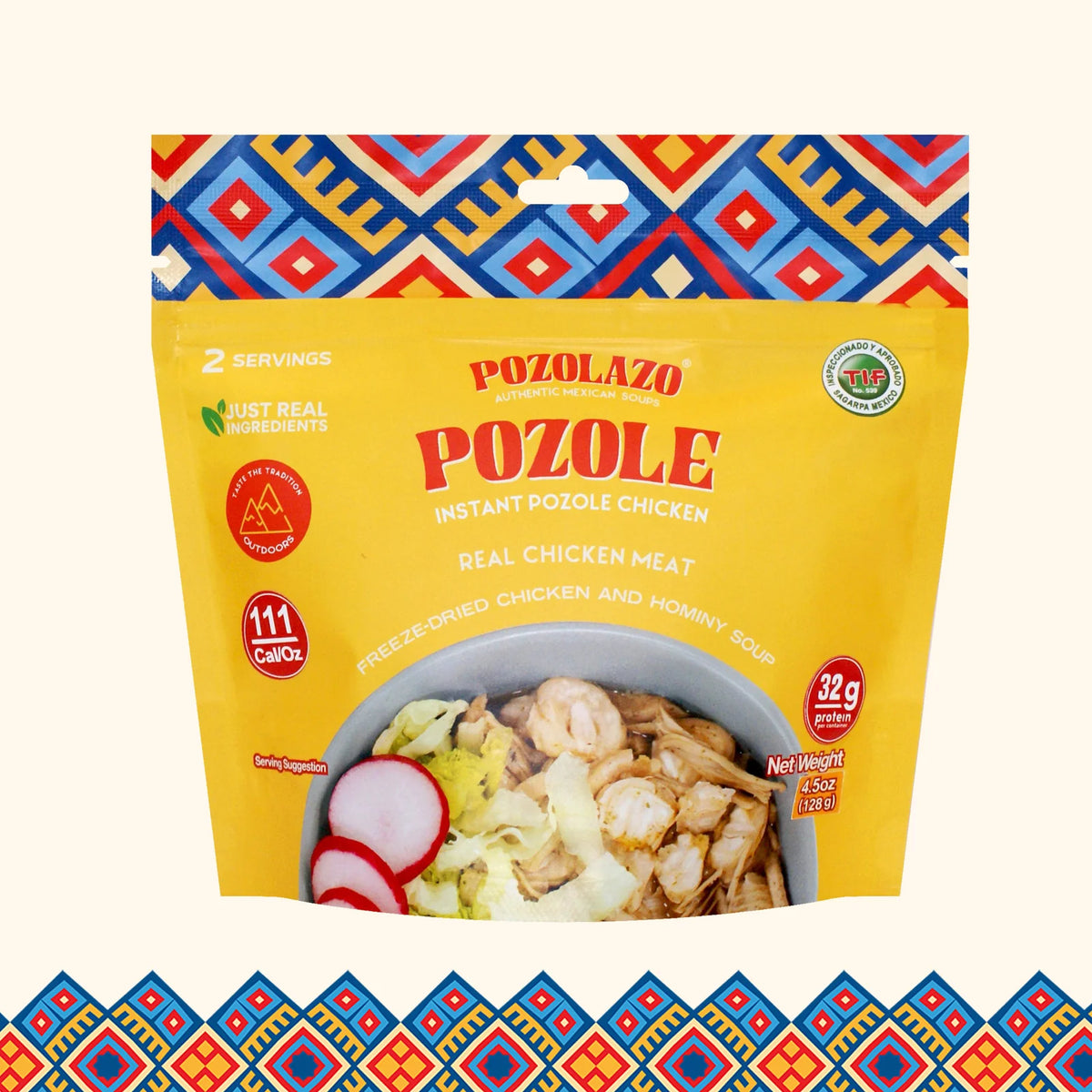 Pozolazo- Chicken Pozole Outdoor Pouch, 4.5 oz, Single Pack