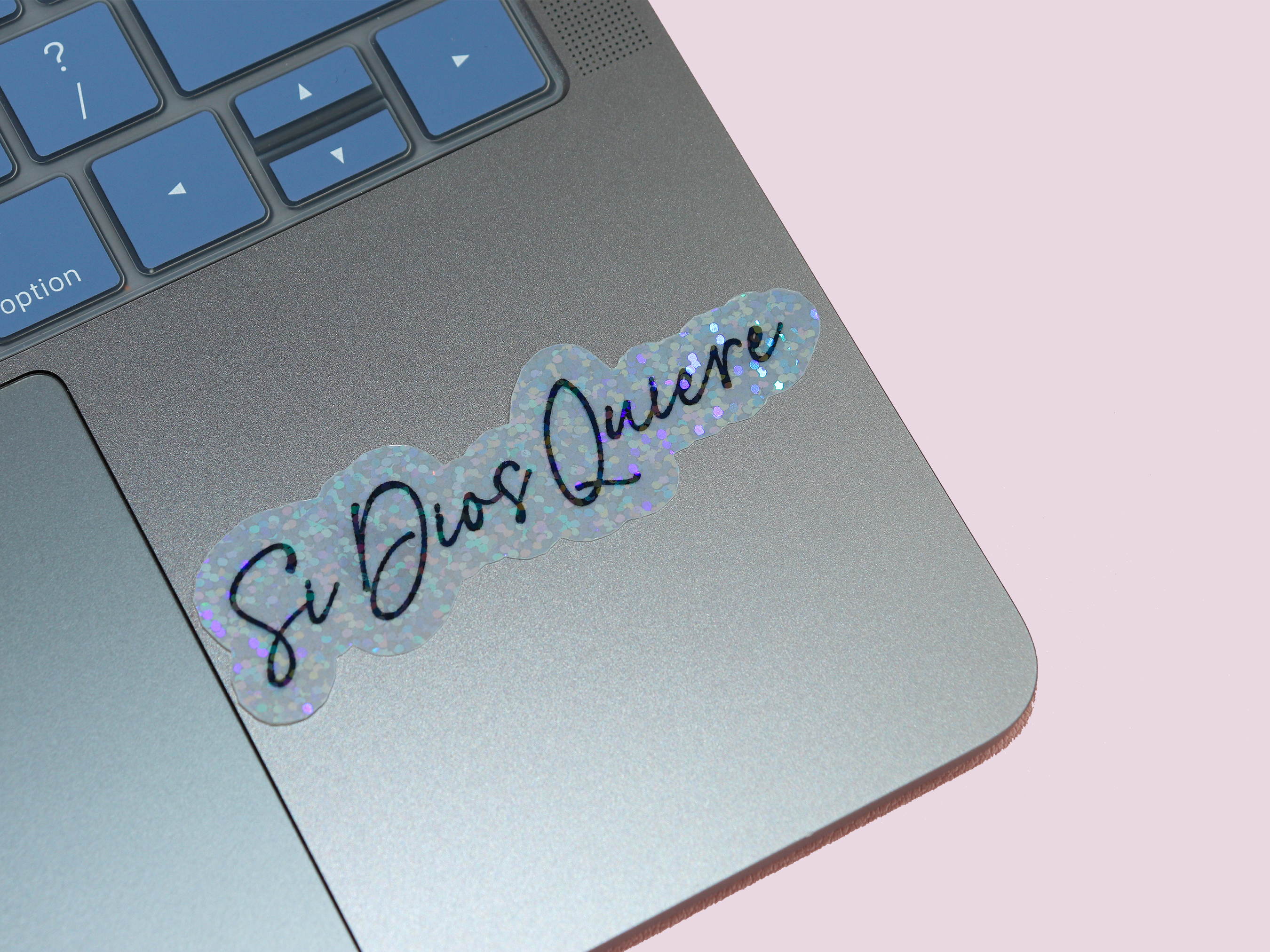 Espyz Studio - Si Dios Quiere Sun Catcher Sticker - Spanish Christian