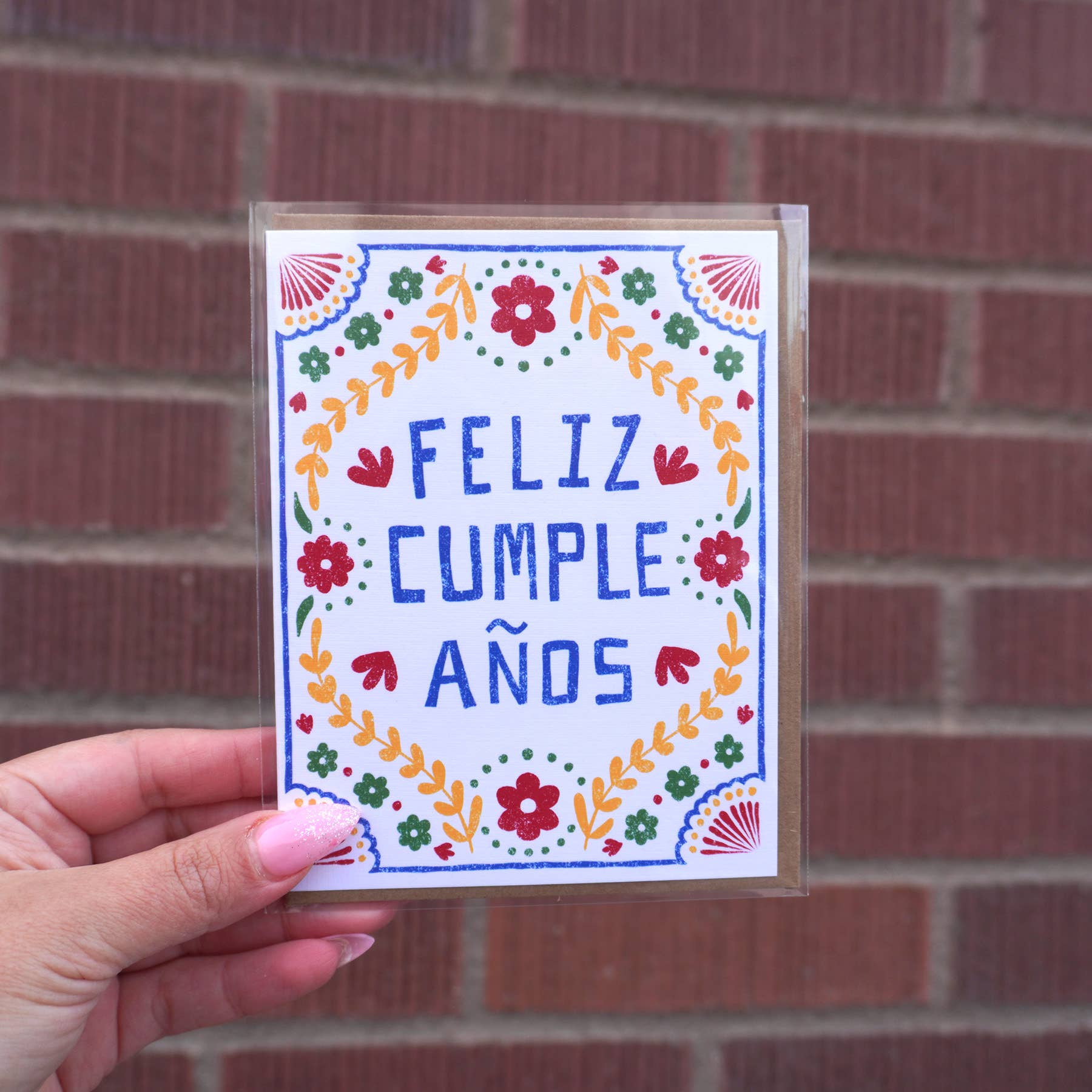 Erica Alfaro Designs - Feliz Cumple Años Floral Greeting Card