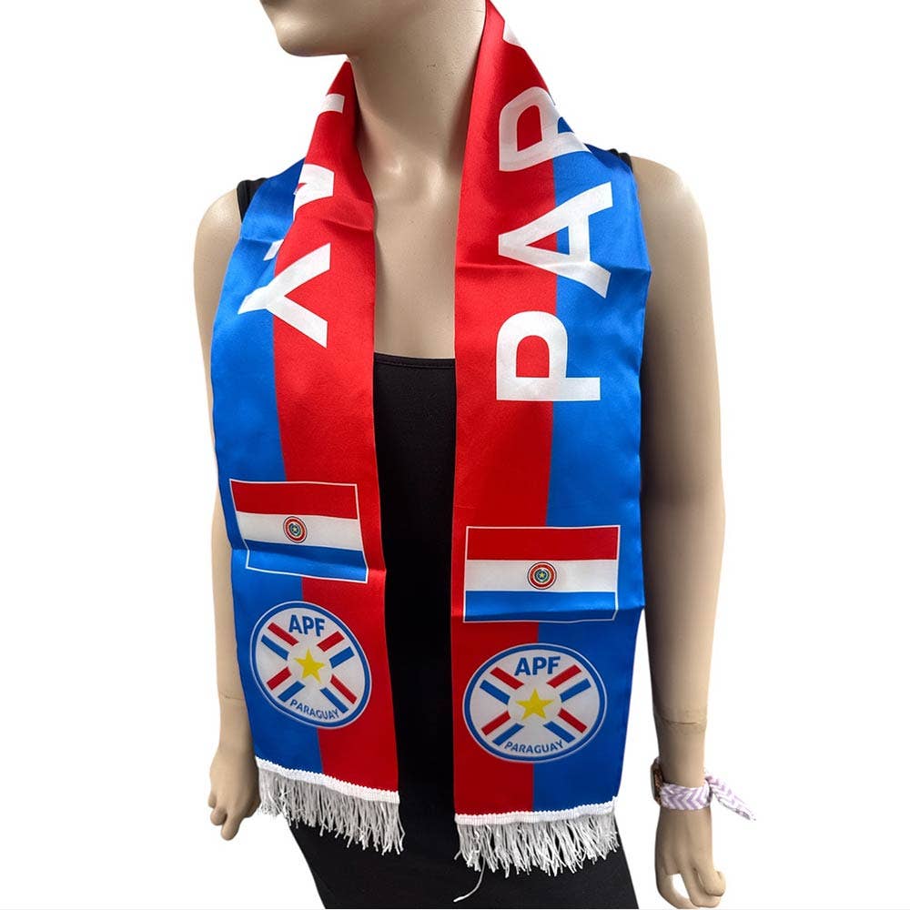 Paraguay National Team World Cup  Soccer Fan Fringe Scarf