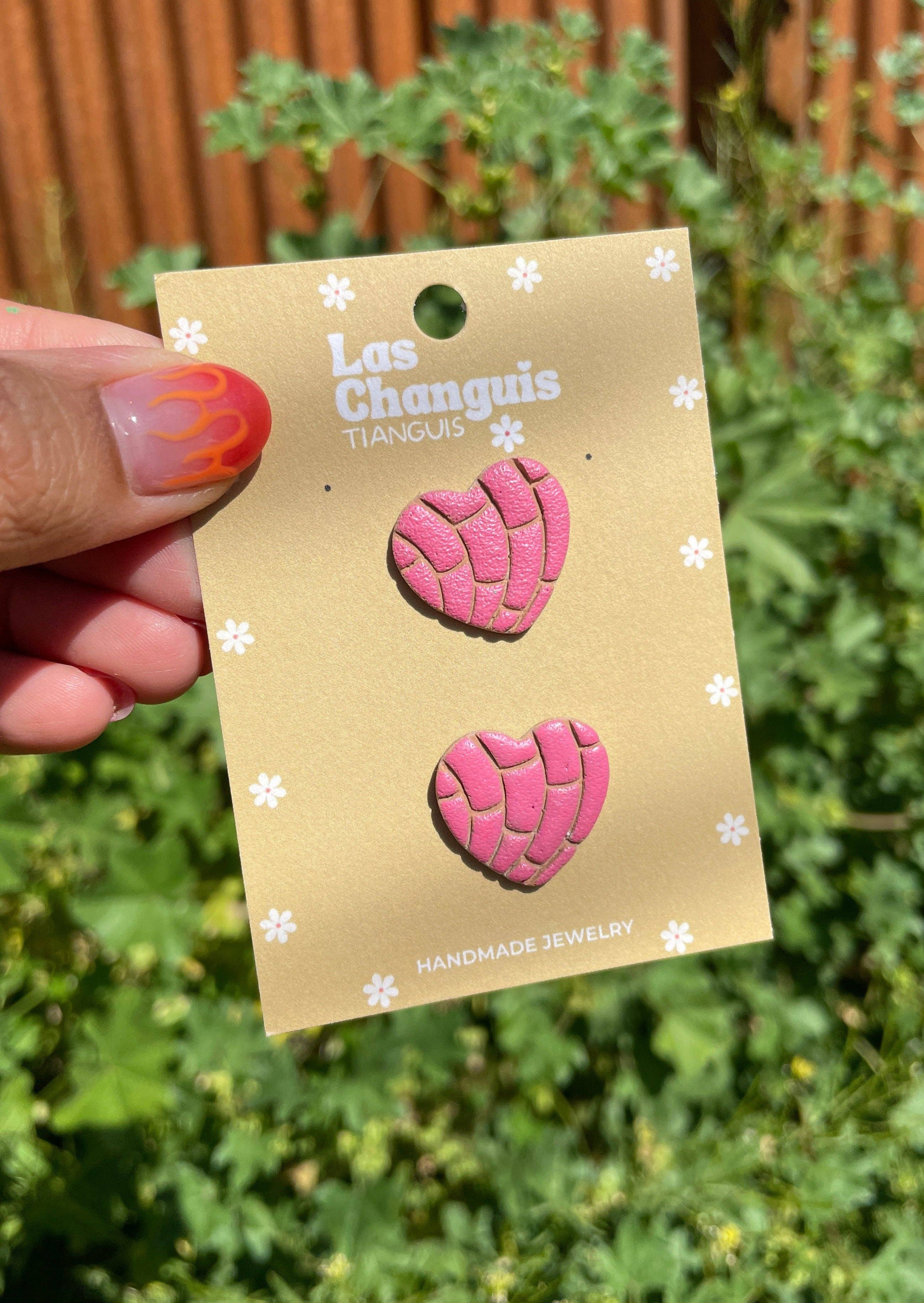 Las Changuis Tianguis - Conchita Heart Stud Earrings